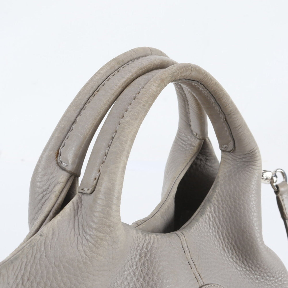 Tod's Grayish Leather Crossbody Bag Handbag Shoulder Bag Tote Bag (Pre-Owned)