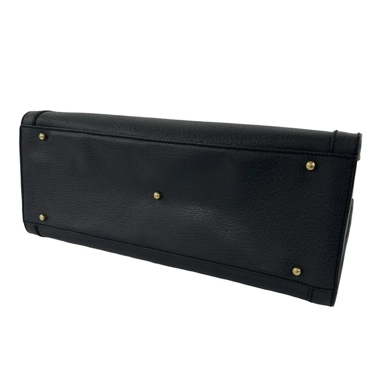 Gucci Navy Leather Handbag Tote Bag (Pre-Owned)