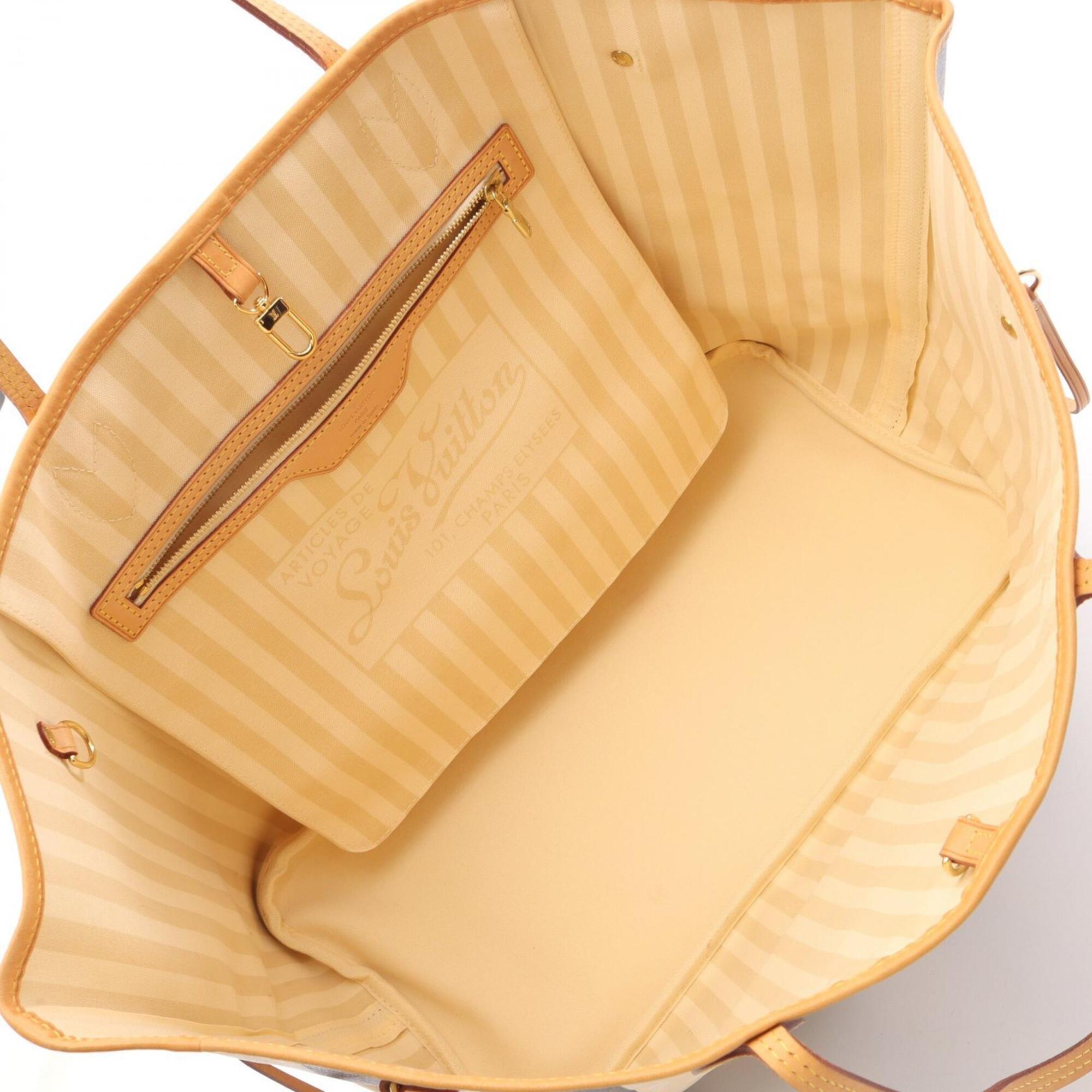Louis Vuitton Beige Brown Coated Canvas Pvc Monogram Rayures Leather Handbag Tote Bag (Pre-Owned)