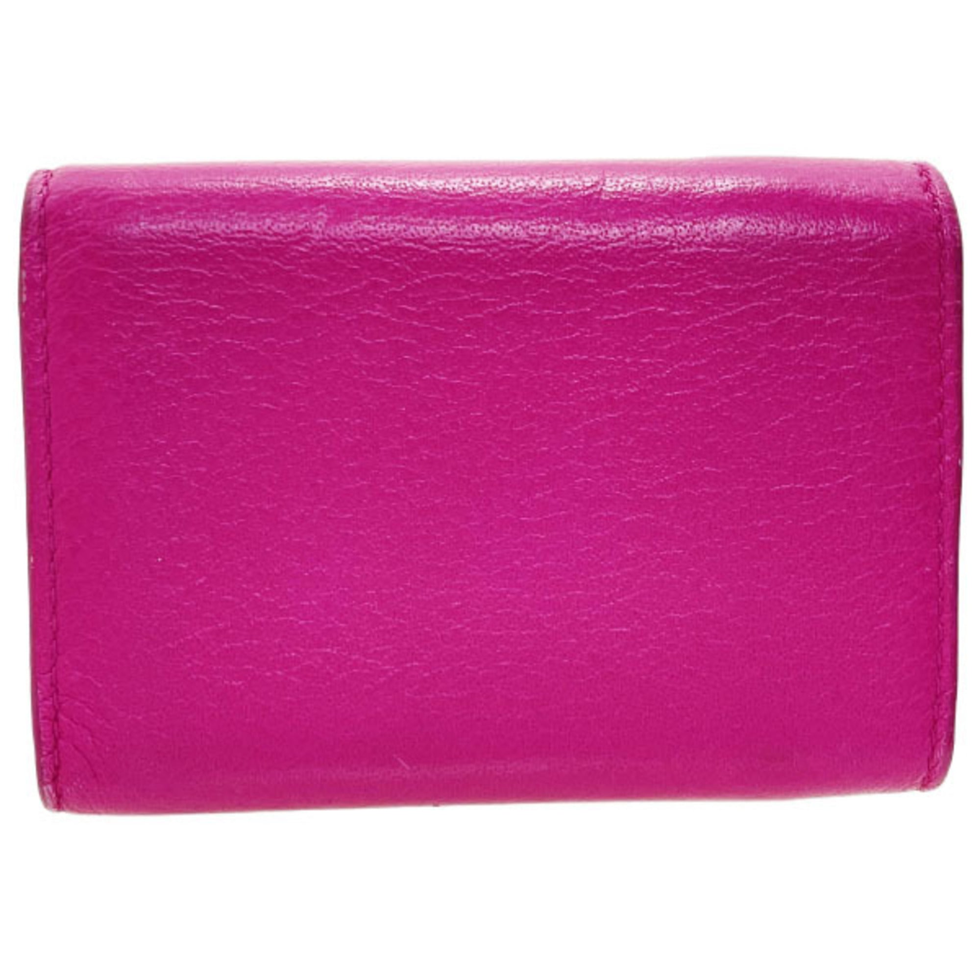 Balenciaga Pink Leather Wallet (Tri-Fold) (Pre-Owned)