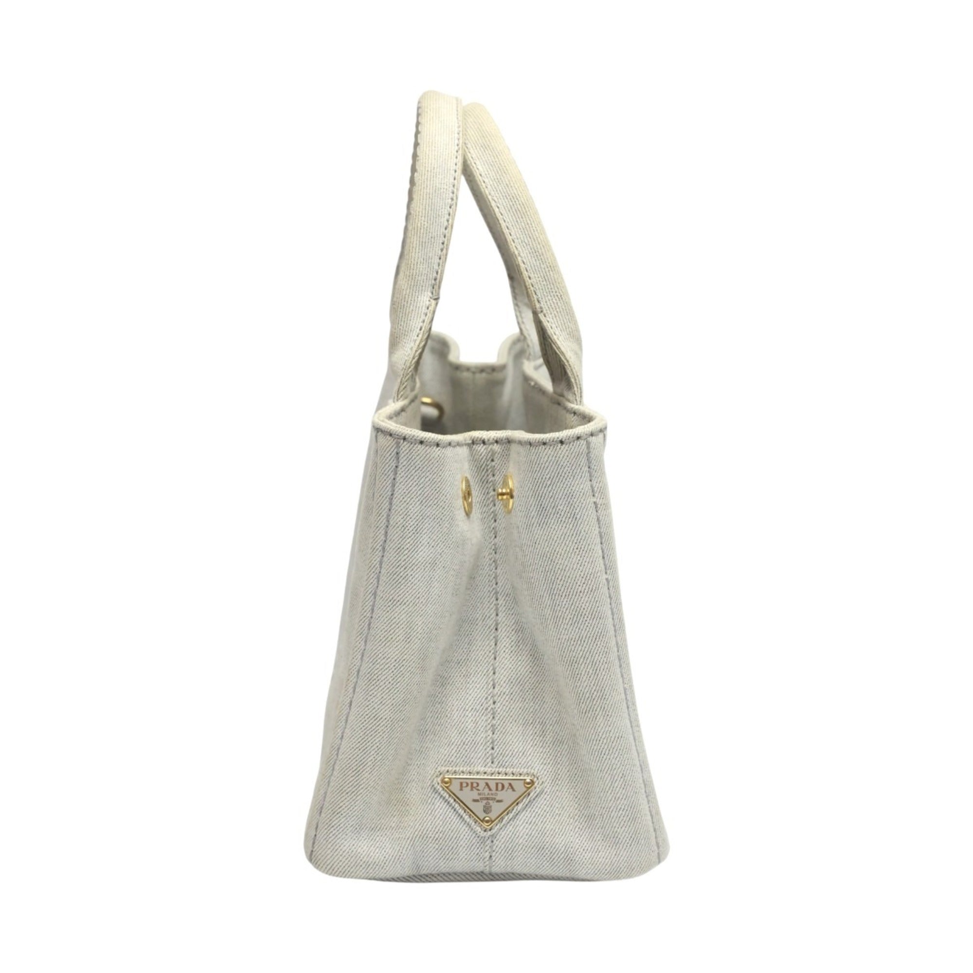 Prada White Canvas Tote Bag (Pre-Owned)