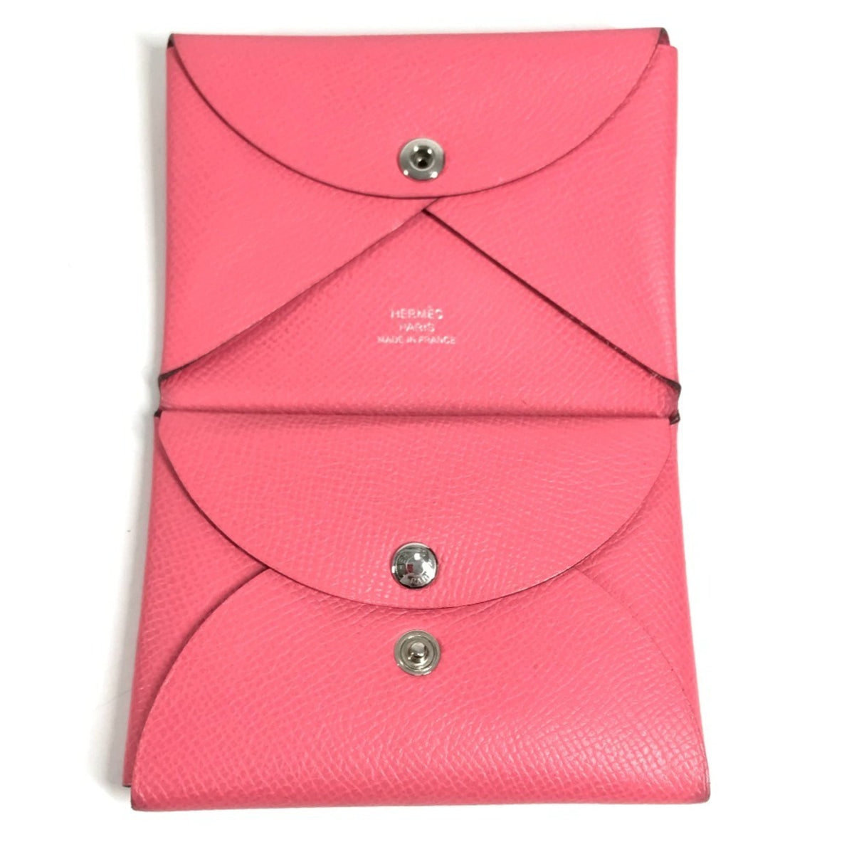Hermes Pink Rose Azalee Epsom Leather Coin Purse/Coin Case (Pre-Owned)