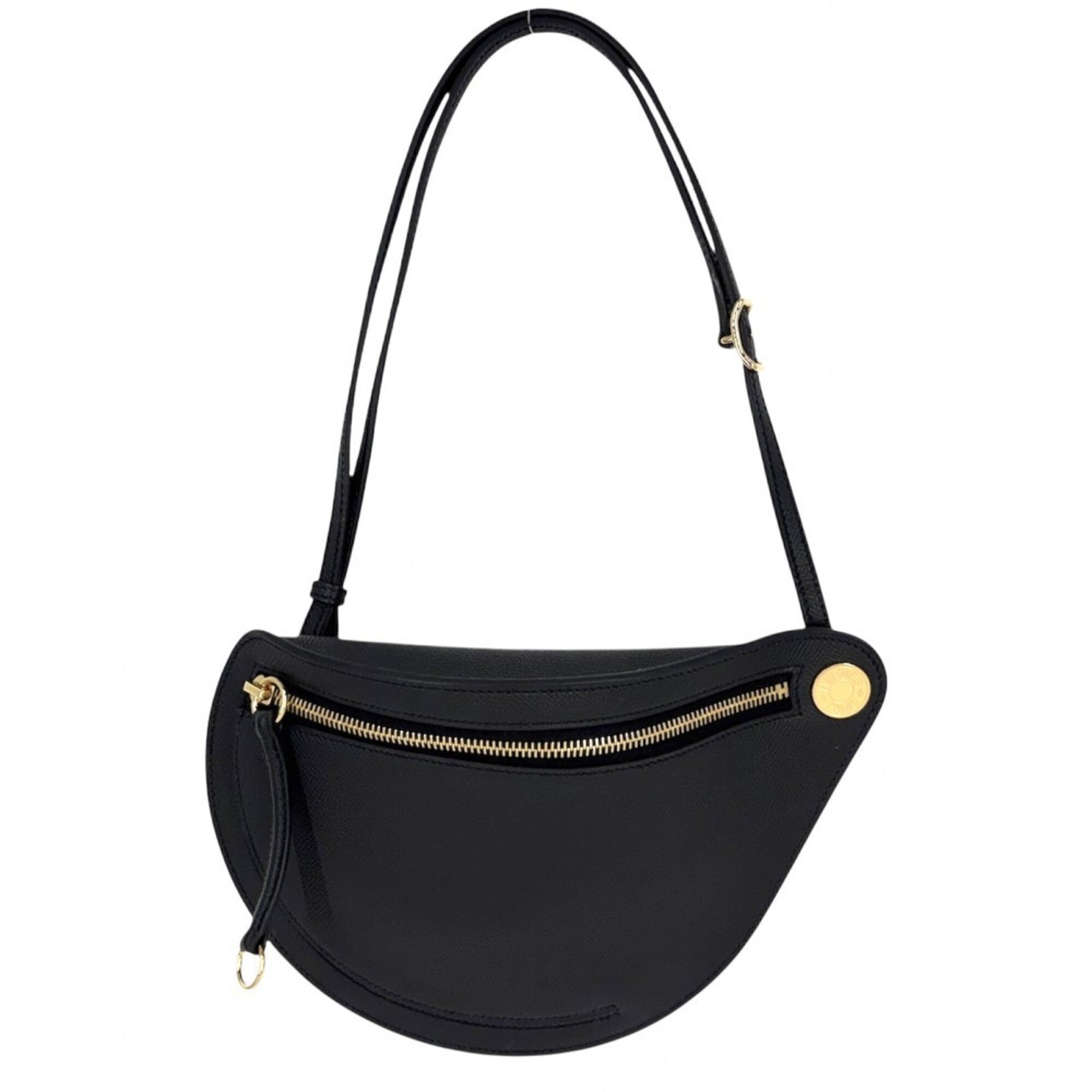 Hermes Black Epsom Leather Pochette Shoulder Bag (Pre-Owned)