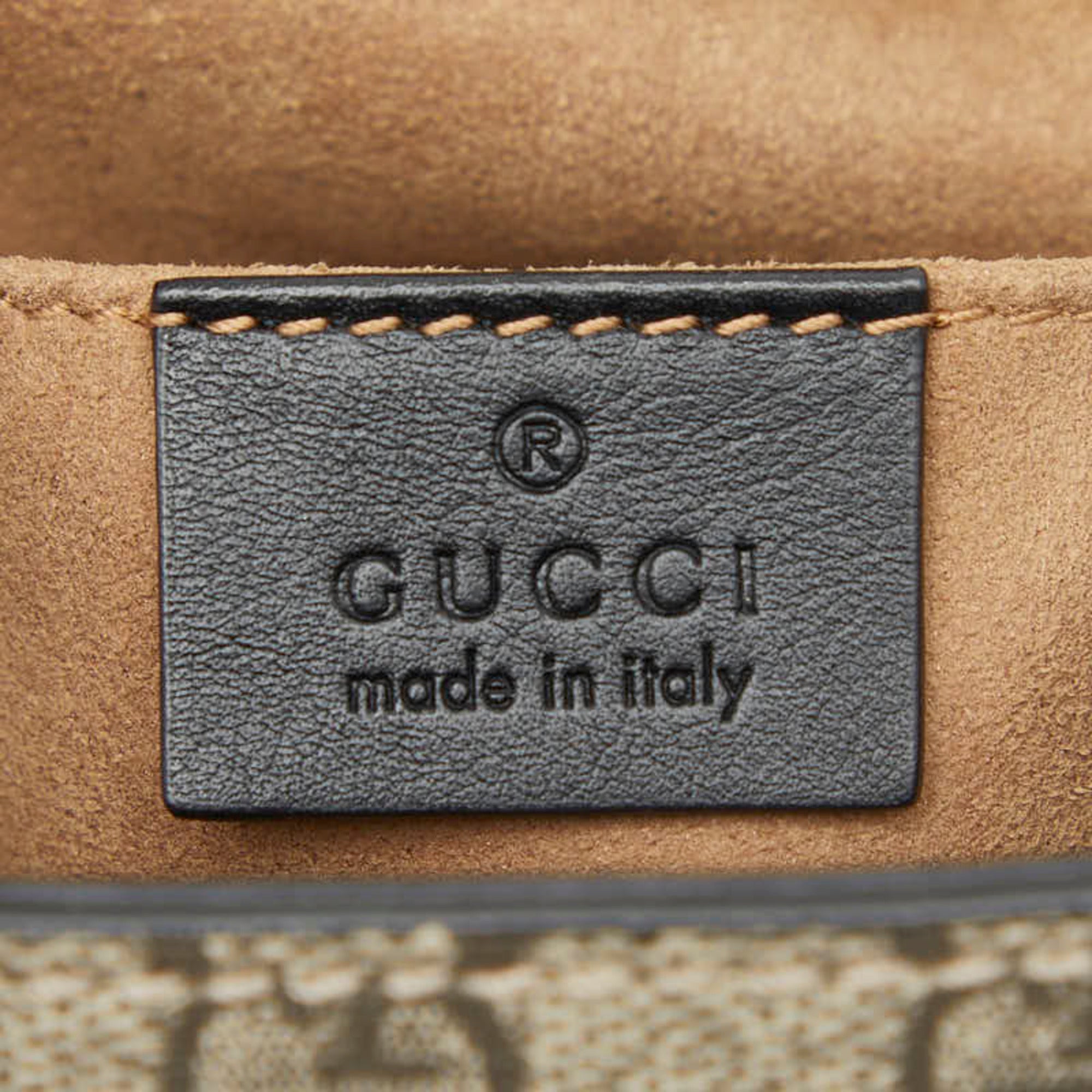 Gucci Beige Multi-Color Gg Supreme Pvc Leather Backpack (Pre-Owned)