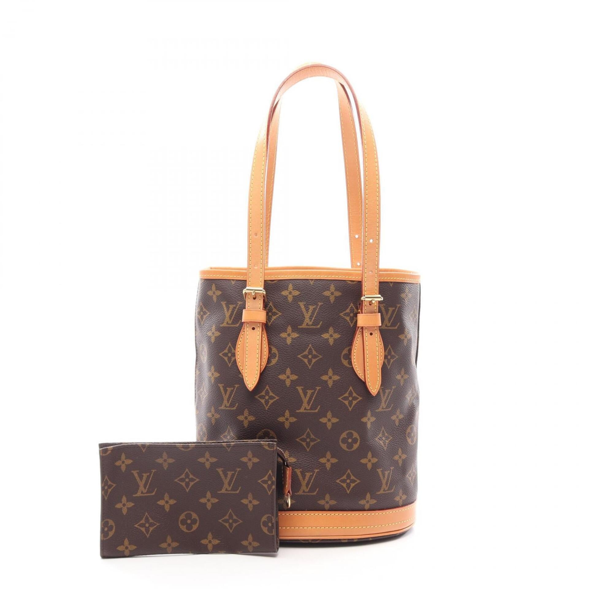 Louis Vuitton Monogram Brown Coated Canvas Leather Handbag (Pre-Owned)