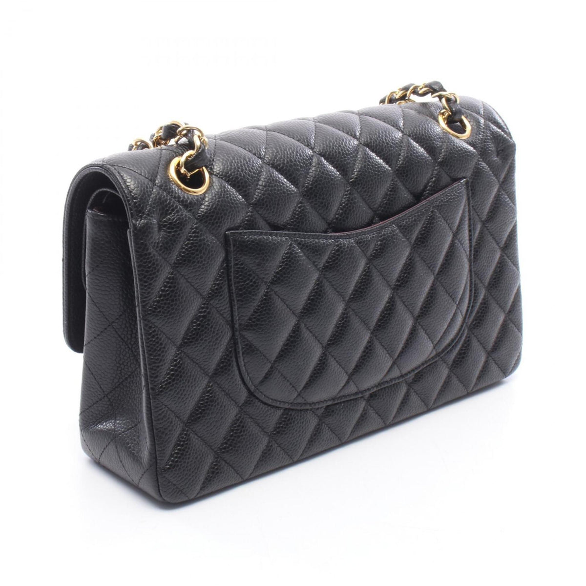 Chanel Black Grained Calfskin Handbag Shoulder Bag (Pre-Owned)