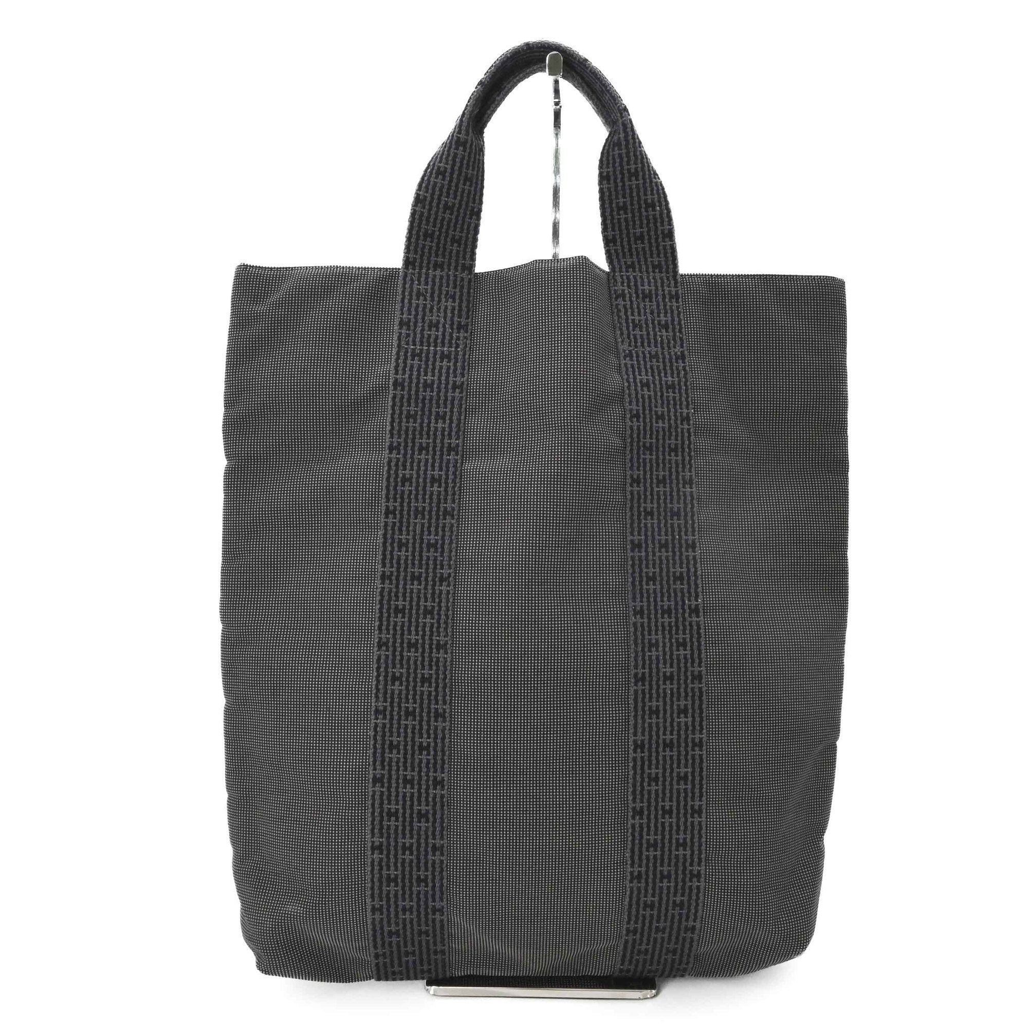Hermes Gray Canvas Tote Bag (Pre-Owned)
