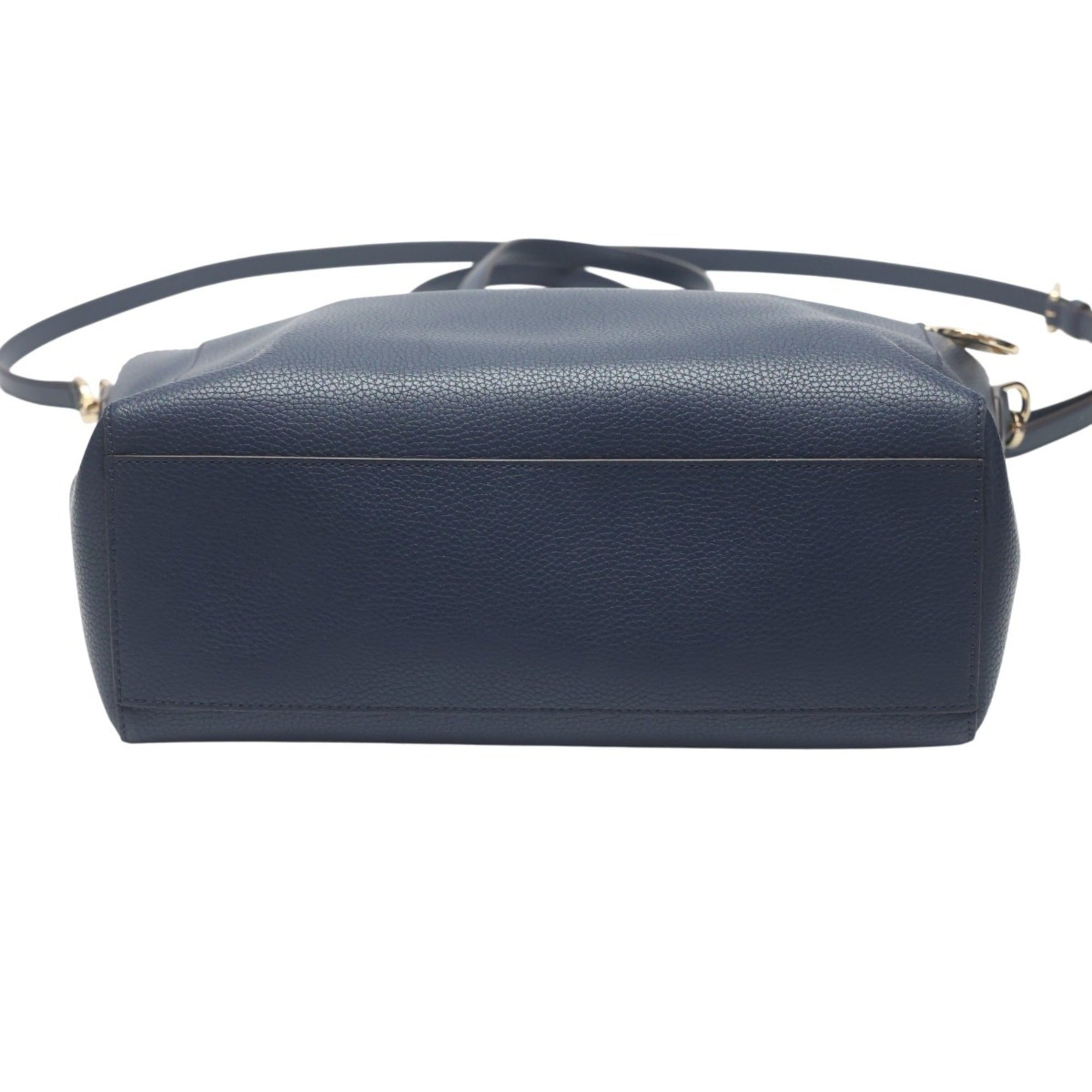 Michael Kors Navy Leather Shoulder Bag Tote Bag (Pre-Owned)