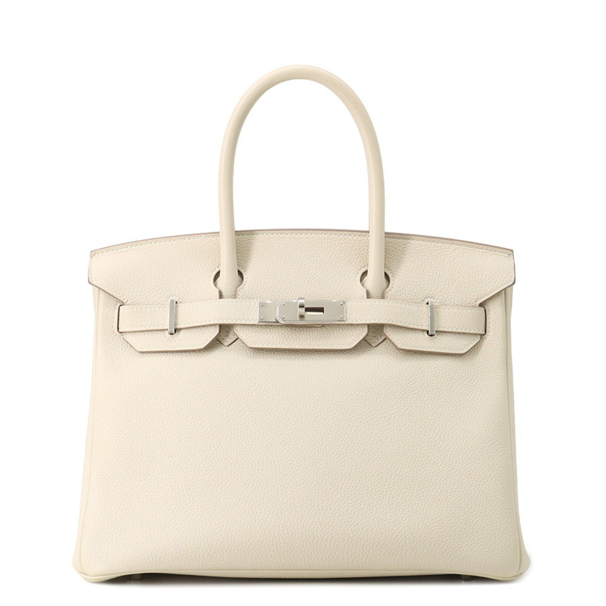 Hermes Birkin Silver Togo Leather Handbag (Pre-Owned)