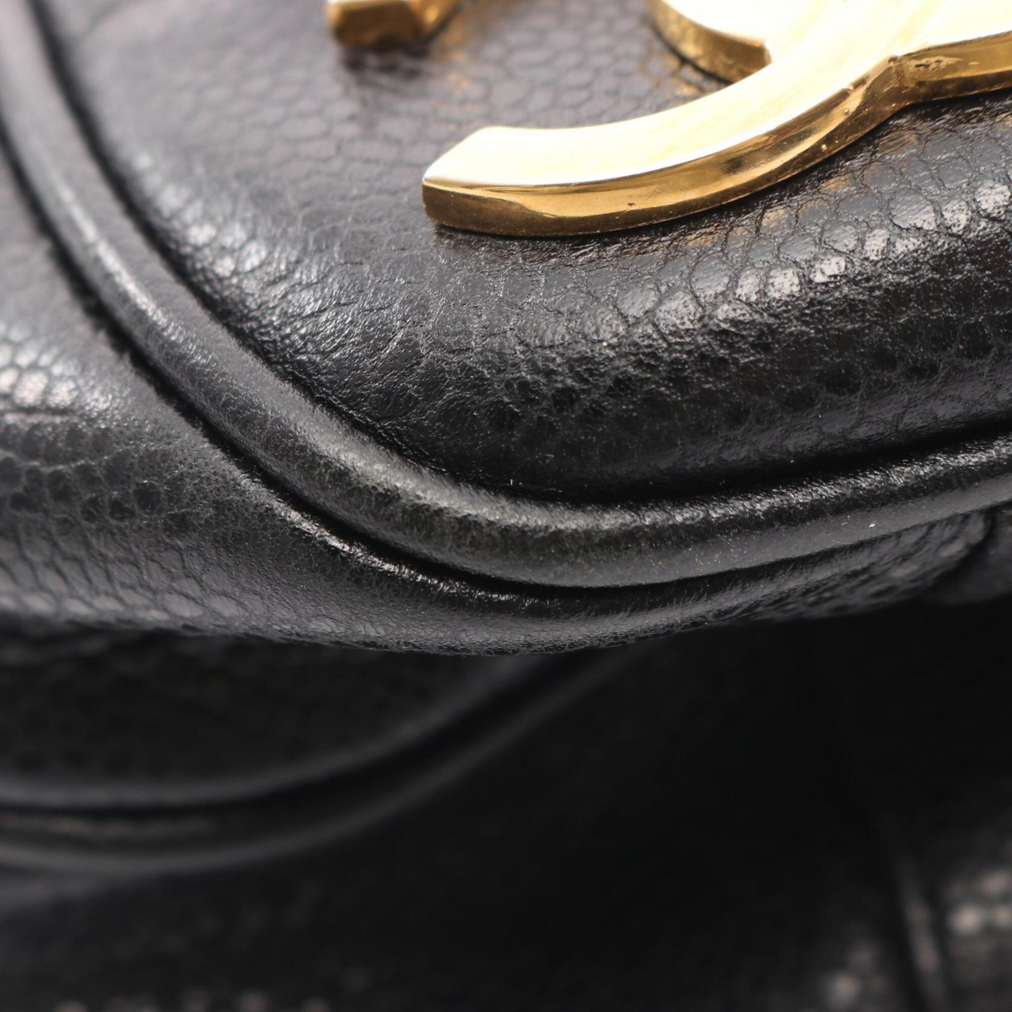 Chanel Black Leather Handbag Tote Bag (Pre-Owned)