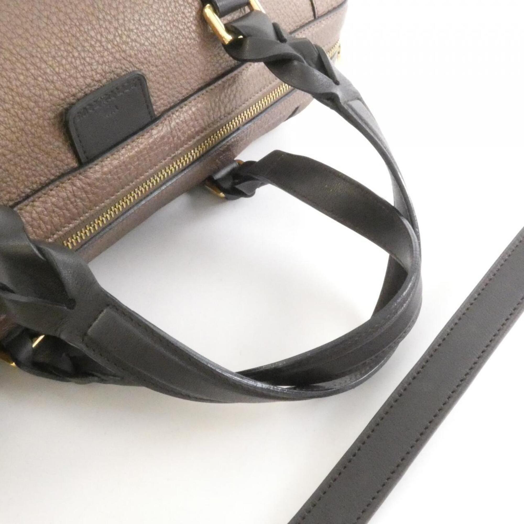 Loewe Bronze Leather Boston Bag (Pre-Owned)