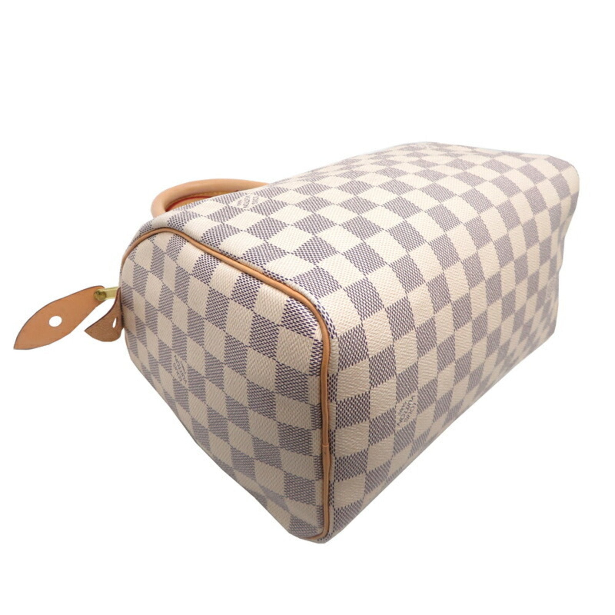Louis Vuitton White Damier Azur Boston Bag (Pre-Owned)
