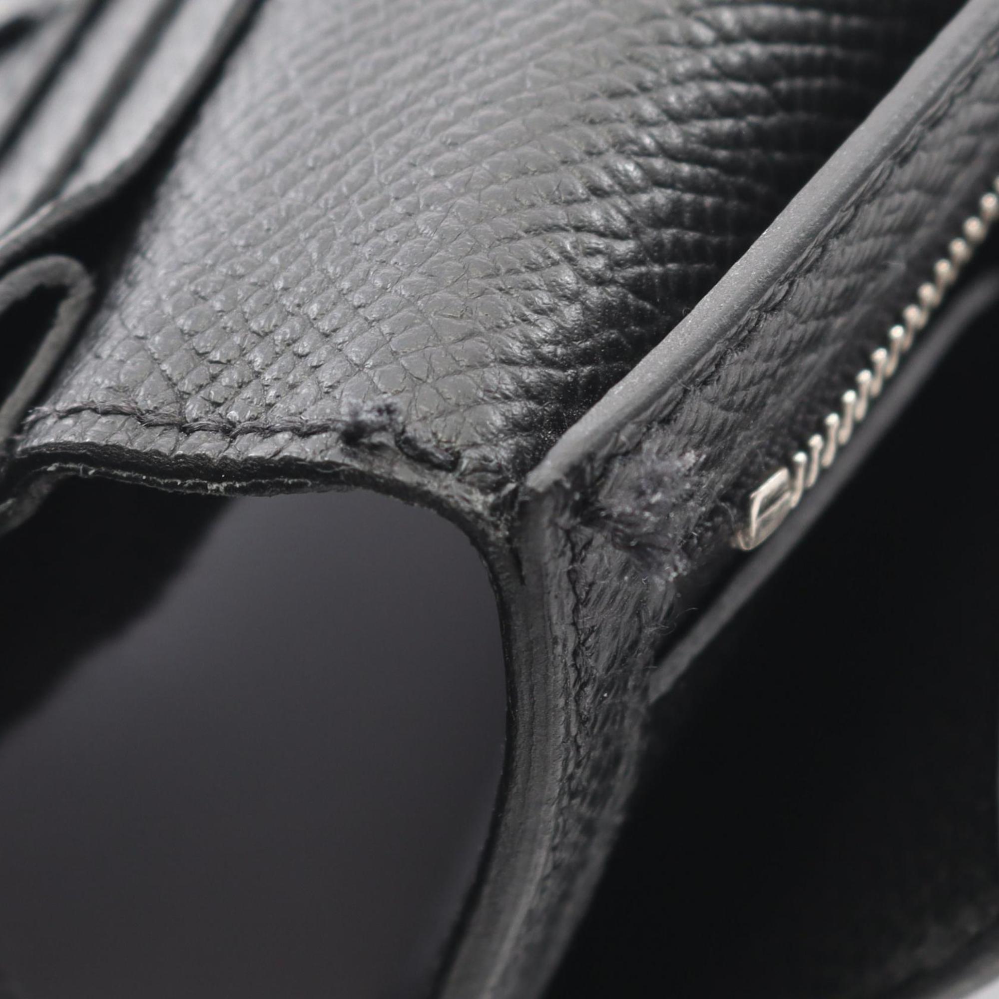 Hermes Black Epsom Leather Long Wallet (Bi-Fold) (Pre-Owned)