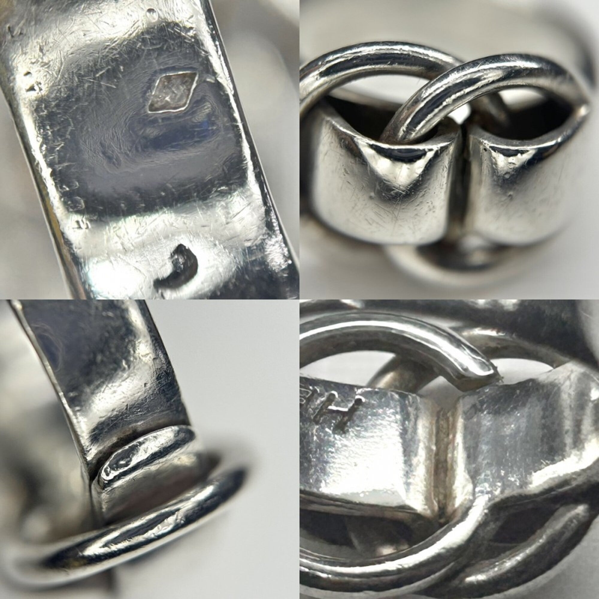 Hermes Silver 925 Band Ring (Pre-Owned)