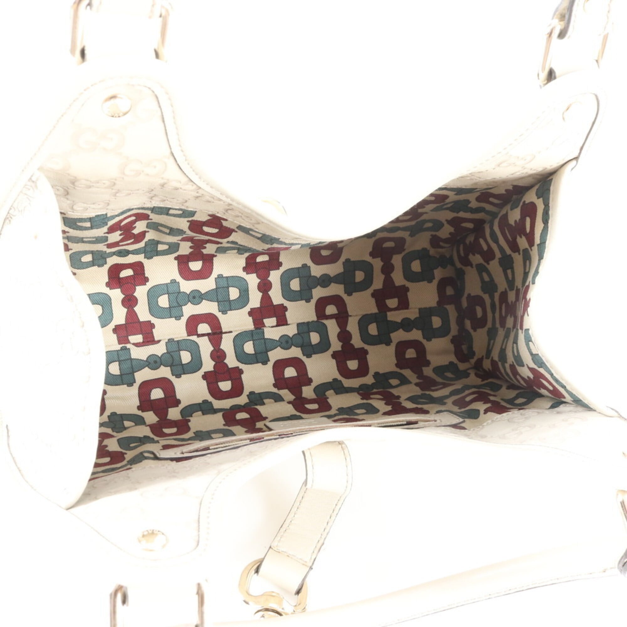 Gucci Guccissima White Leather Handbag (Pre-Owned)