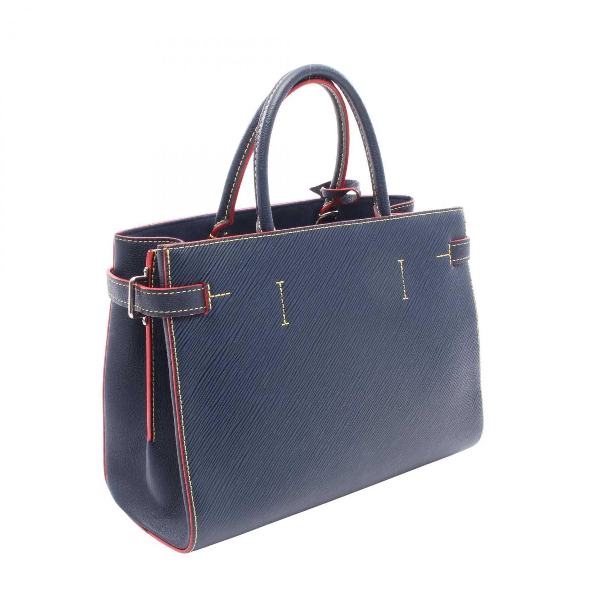 Louis Vuitton Navy Red Color Epi Leather Leather Handbag Tote Bag (Pre-Owned)