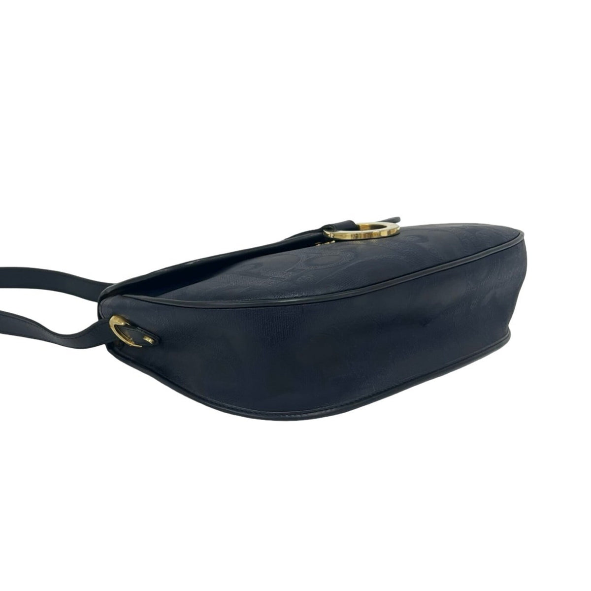 Christian Dior Navy Leather Pvc Pochette Shoulder Bag (Pre-Owned)