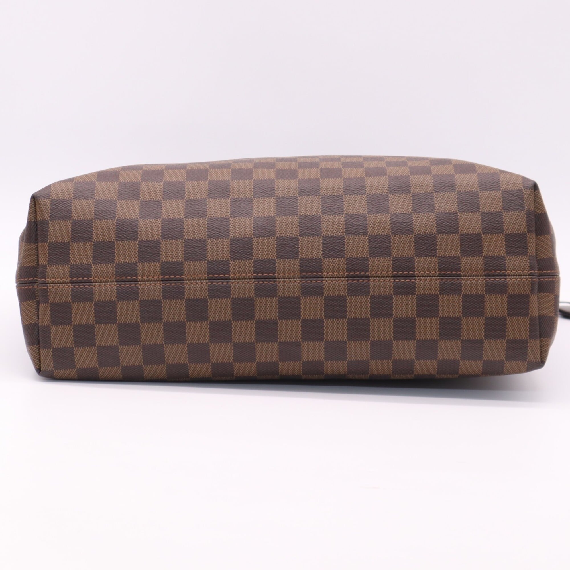 Louis Vuitton Beige Brown Coated Canvas Leather Handbag (Pre-Owned)