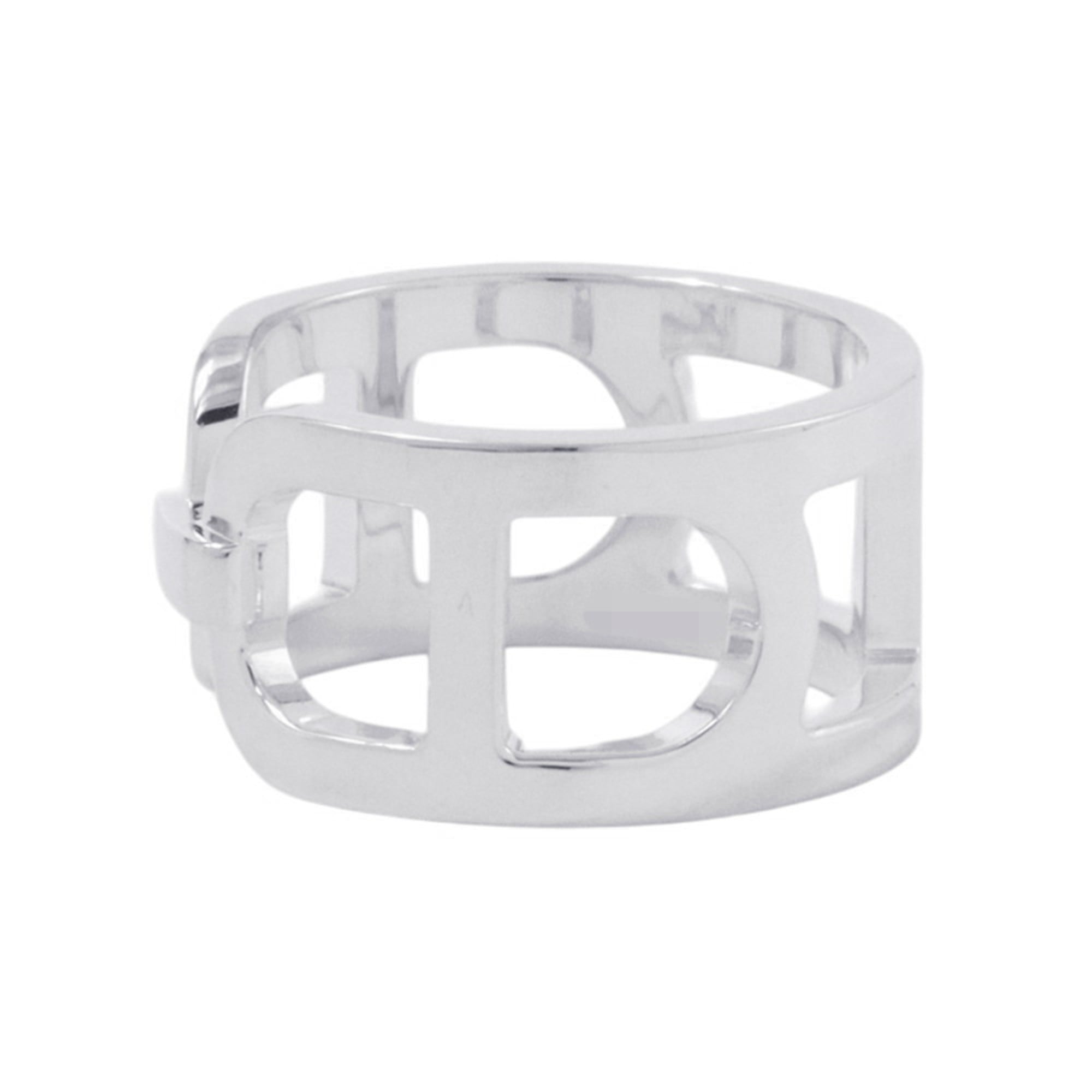 Hermes Silver 925 Band Ring (Pre-Owned)