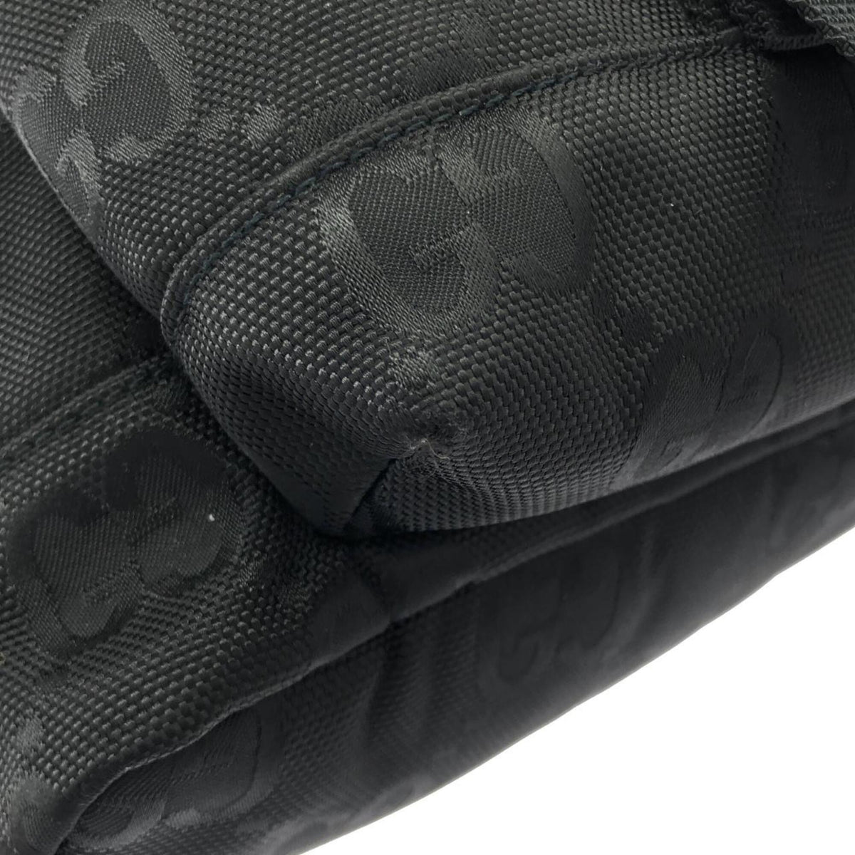 Gucci Black Nylon Leather Backpack Shoulder Bag (Pre-Owned)