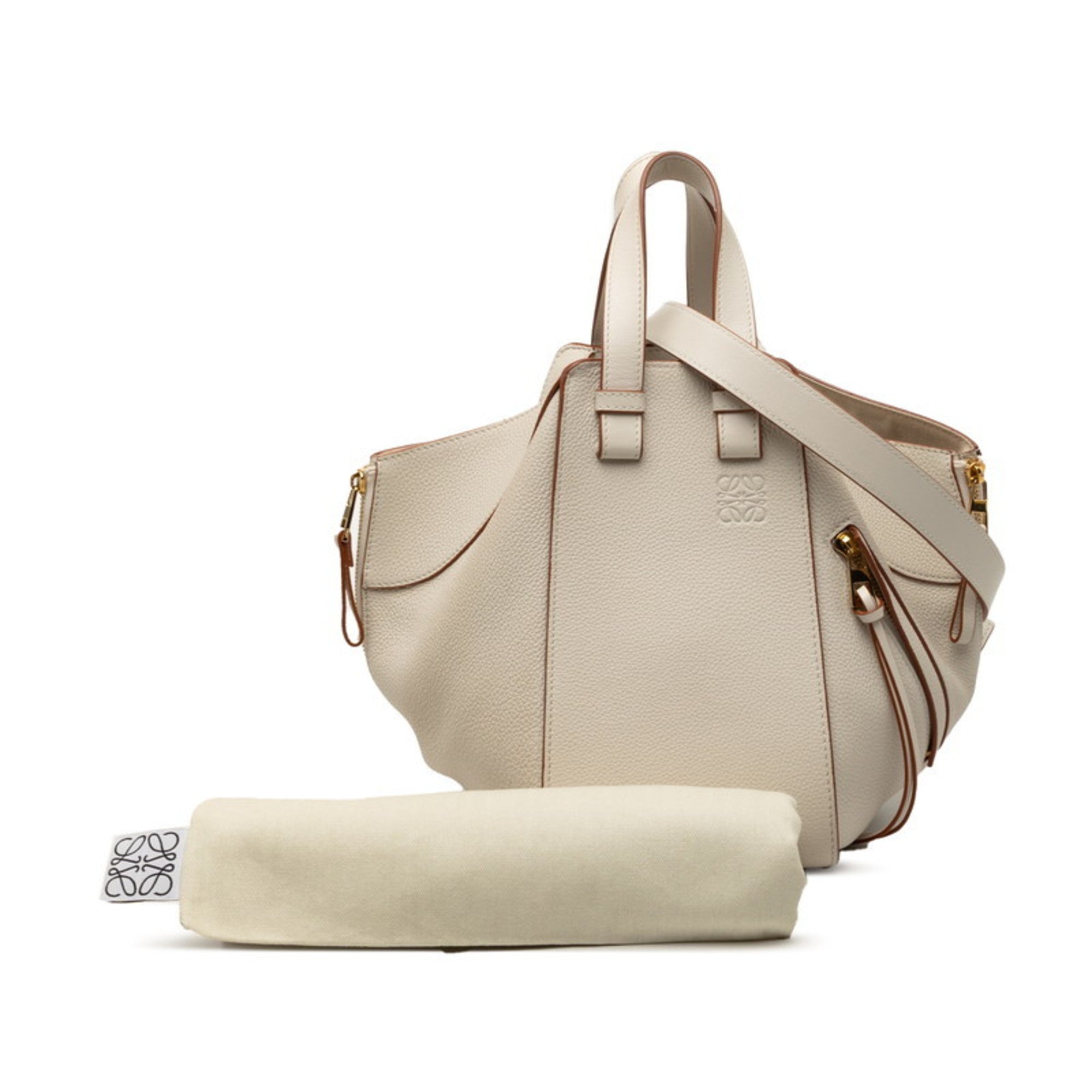 Loewe Hammock White Leather Handbag Shoulder Bag (Pre-Owned)