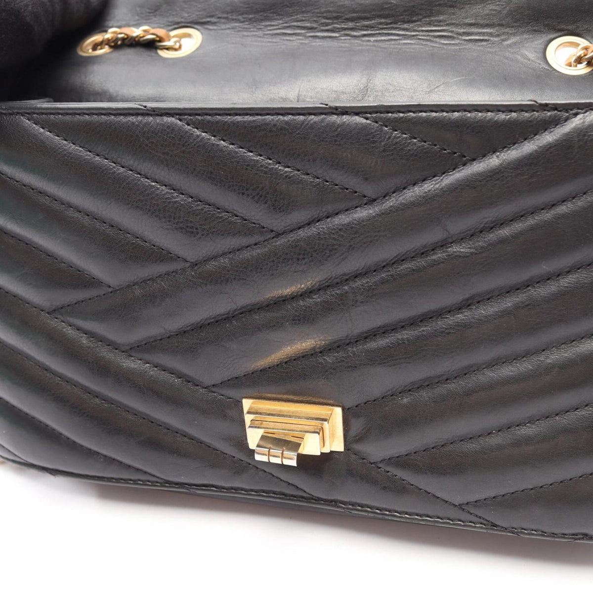 Chanel Black Leather Handbag Shoulder Bag (Pre-Owned)
