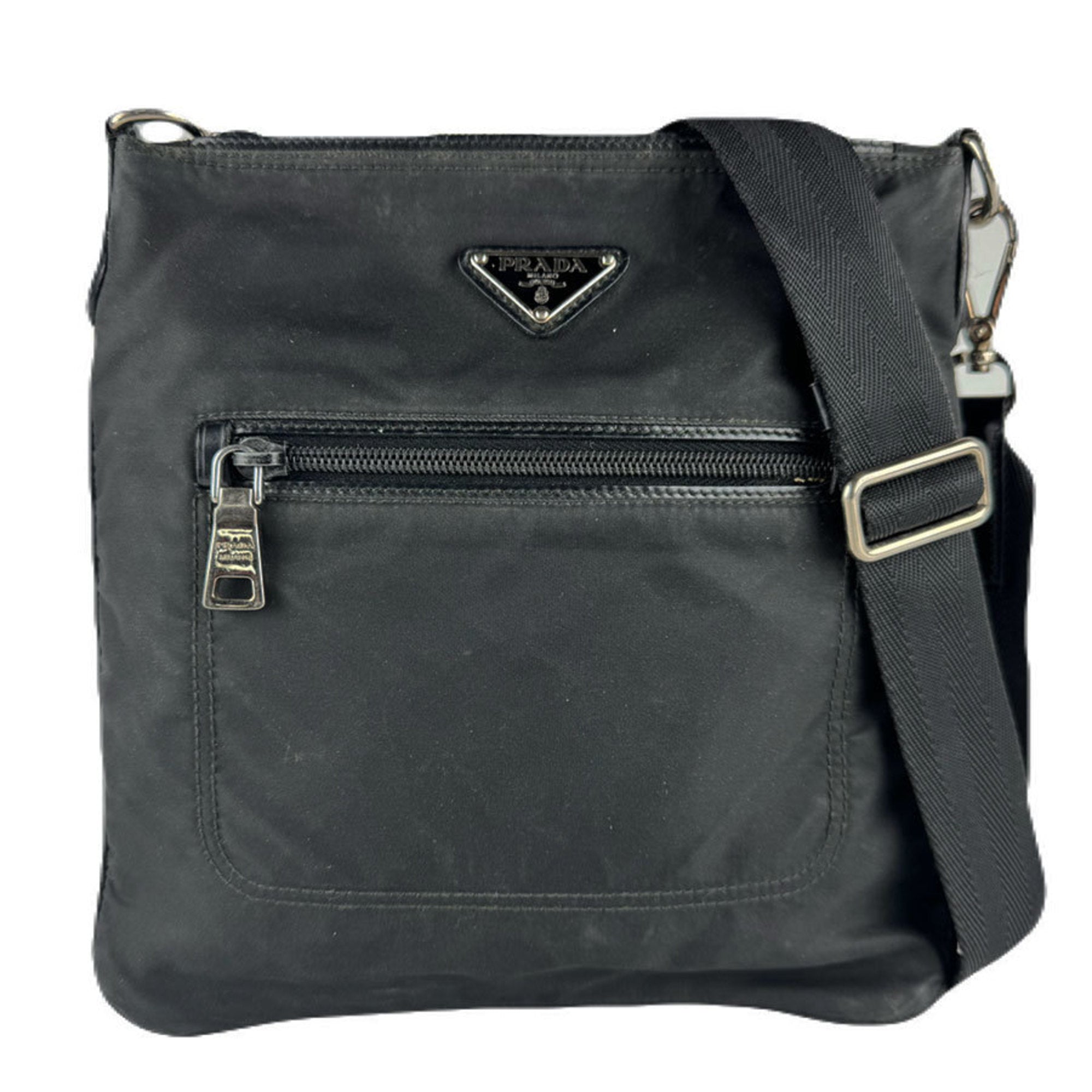 Prada Black Nylon Shoulder Bag (Pre-Owned)
