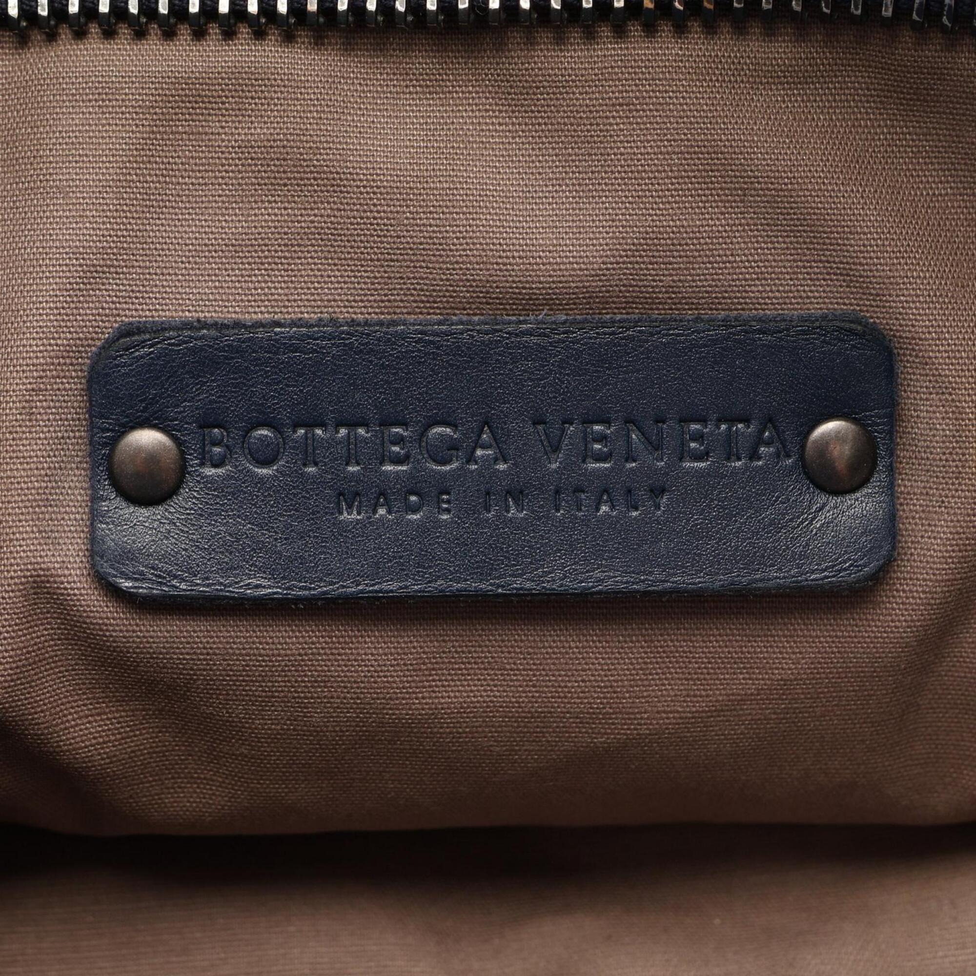Bottega Veneta Intrecciato Navy Intrecciato Handbag Shoulder Bag (Pre-Owned)