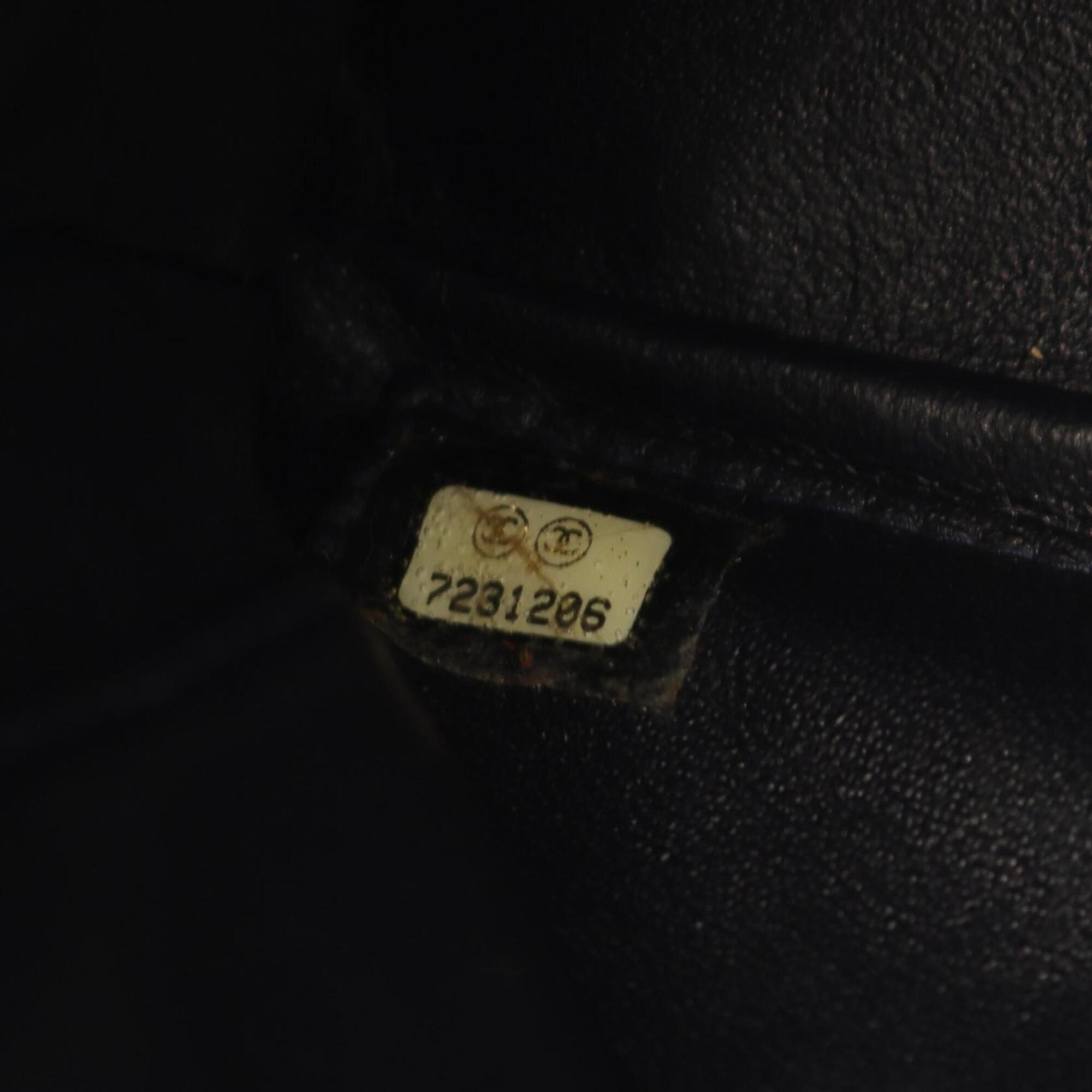 Chanel Navy Leather Handbag Tote Bag (Pre-Owned)