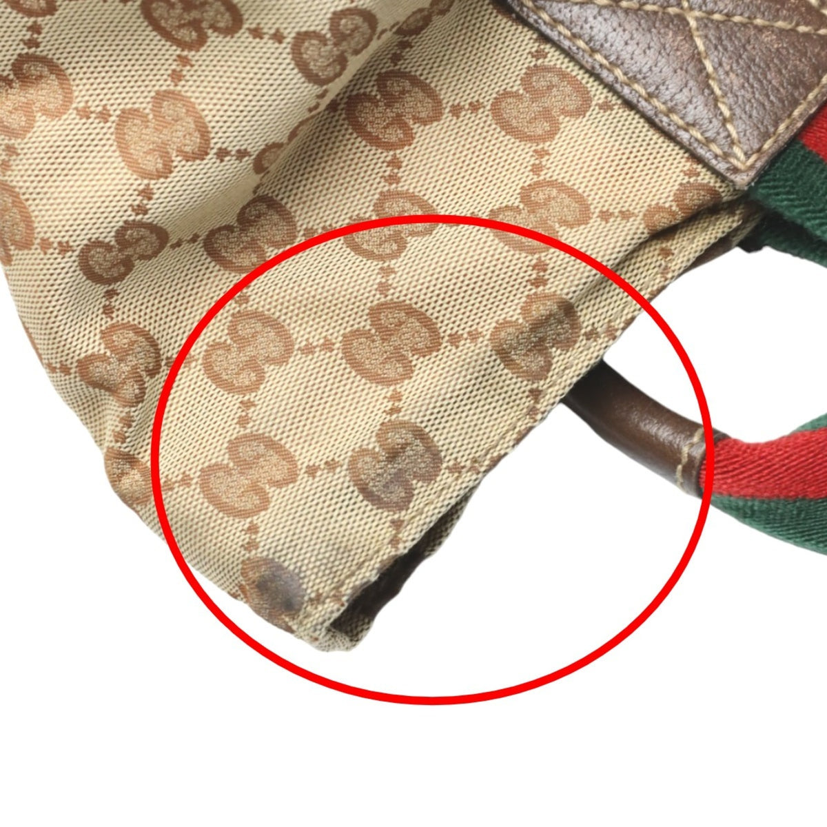 Gucci Gg Canvas Beige Gg Canvas Handbag Tote Bag (Pre-Owned)