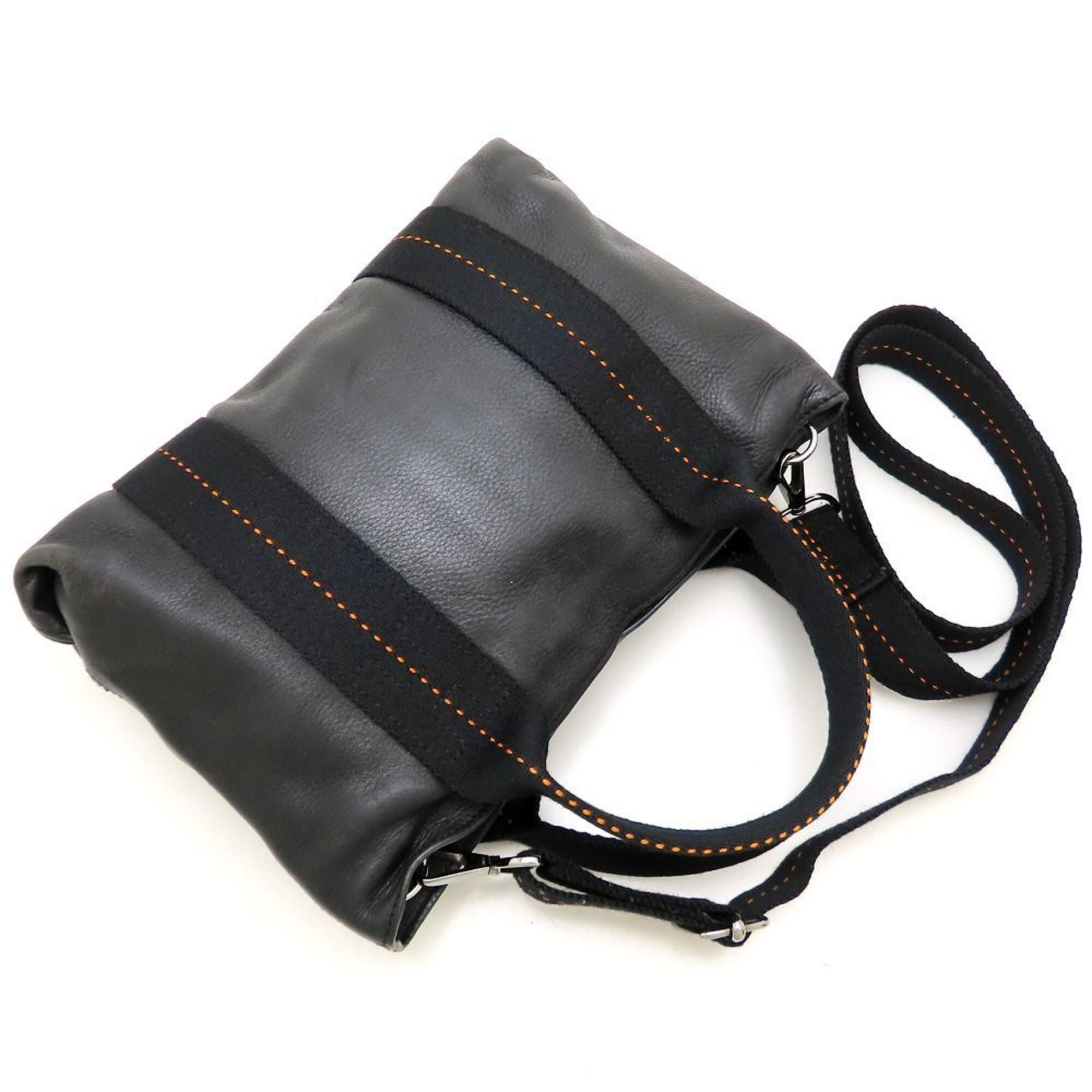 Hermes Black Veau Derma Handbag (Pre-Owned)
