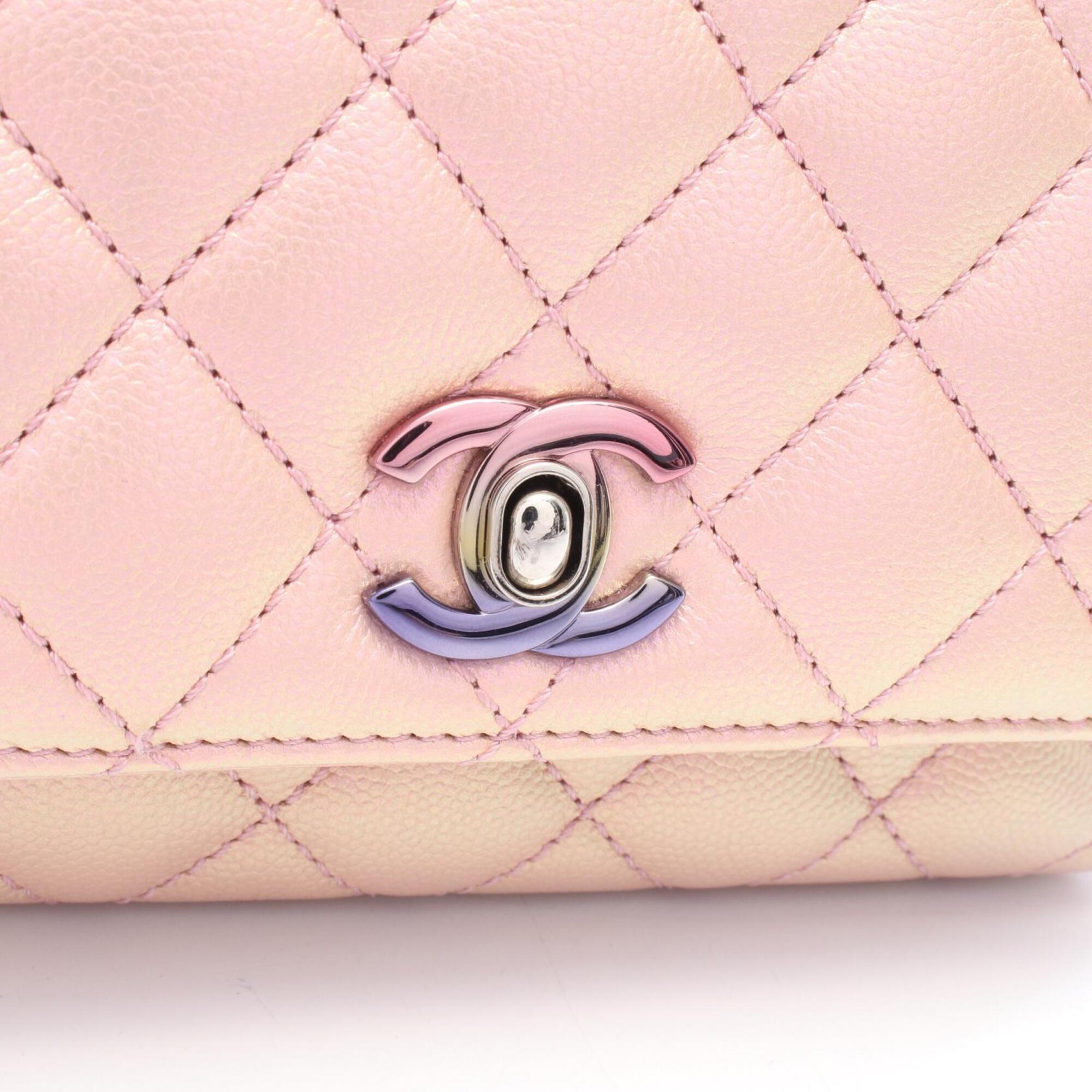 Chanel Pink Grained Calfskin Handbag (Pre-Owned)
