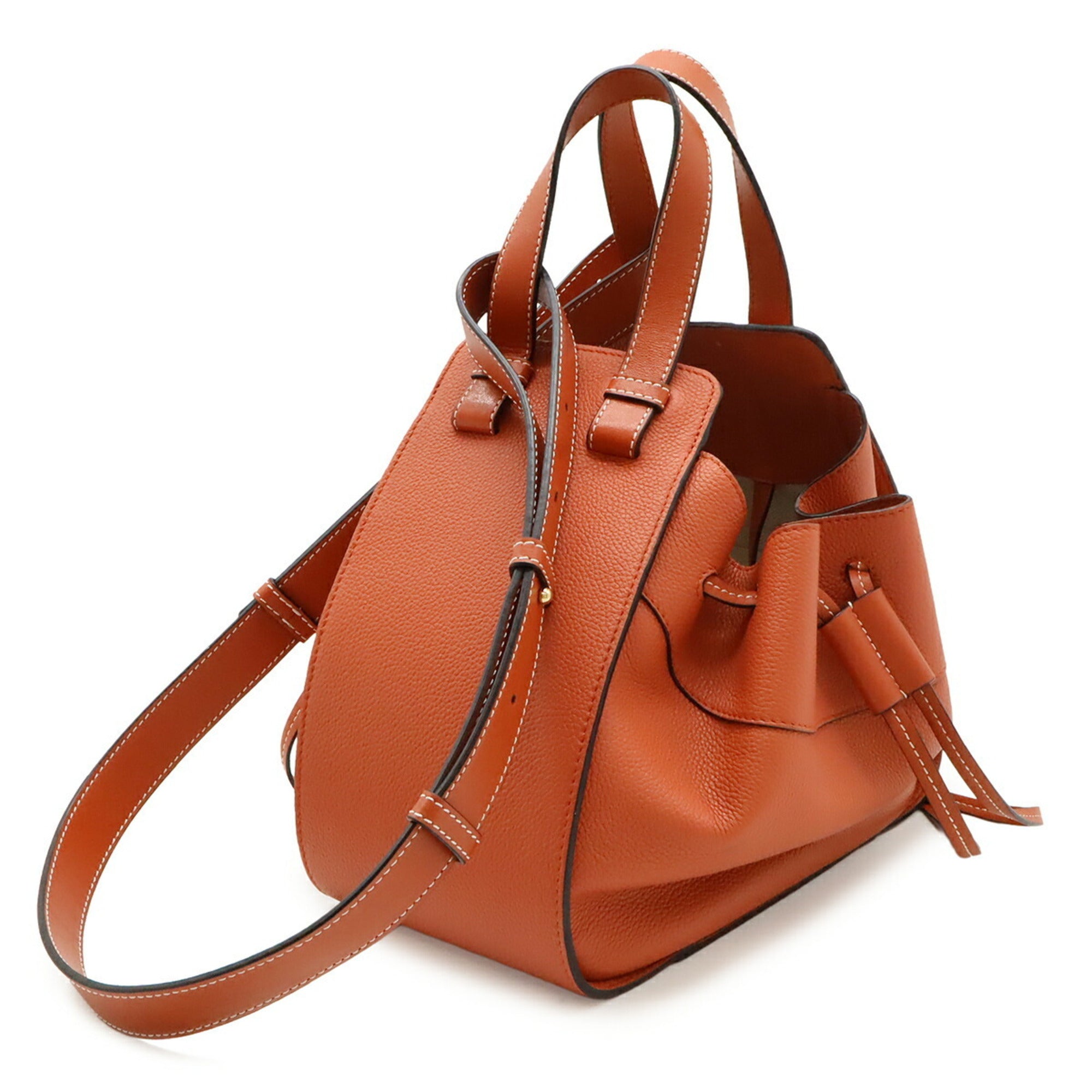 Loewe Hammock Orange Leather Handbag Shoulder Bag (Pre-Owned)
