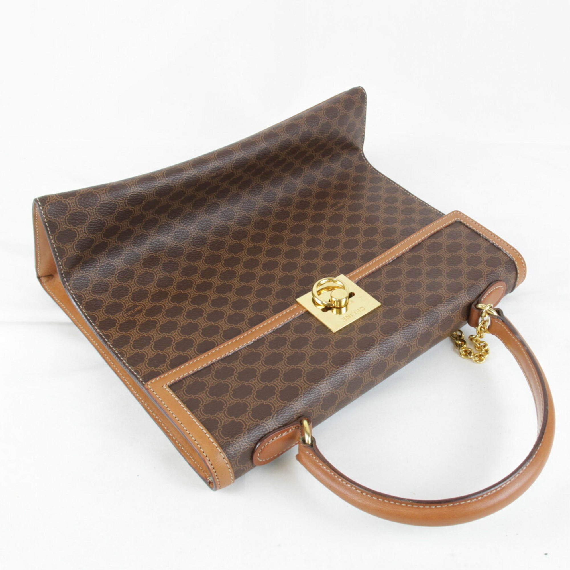 Celine Brown Pvc Handbag (Pre-Owned)