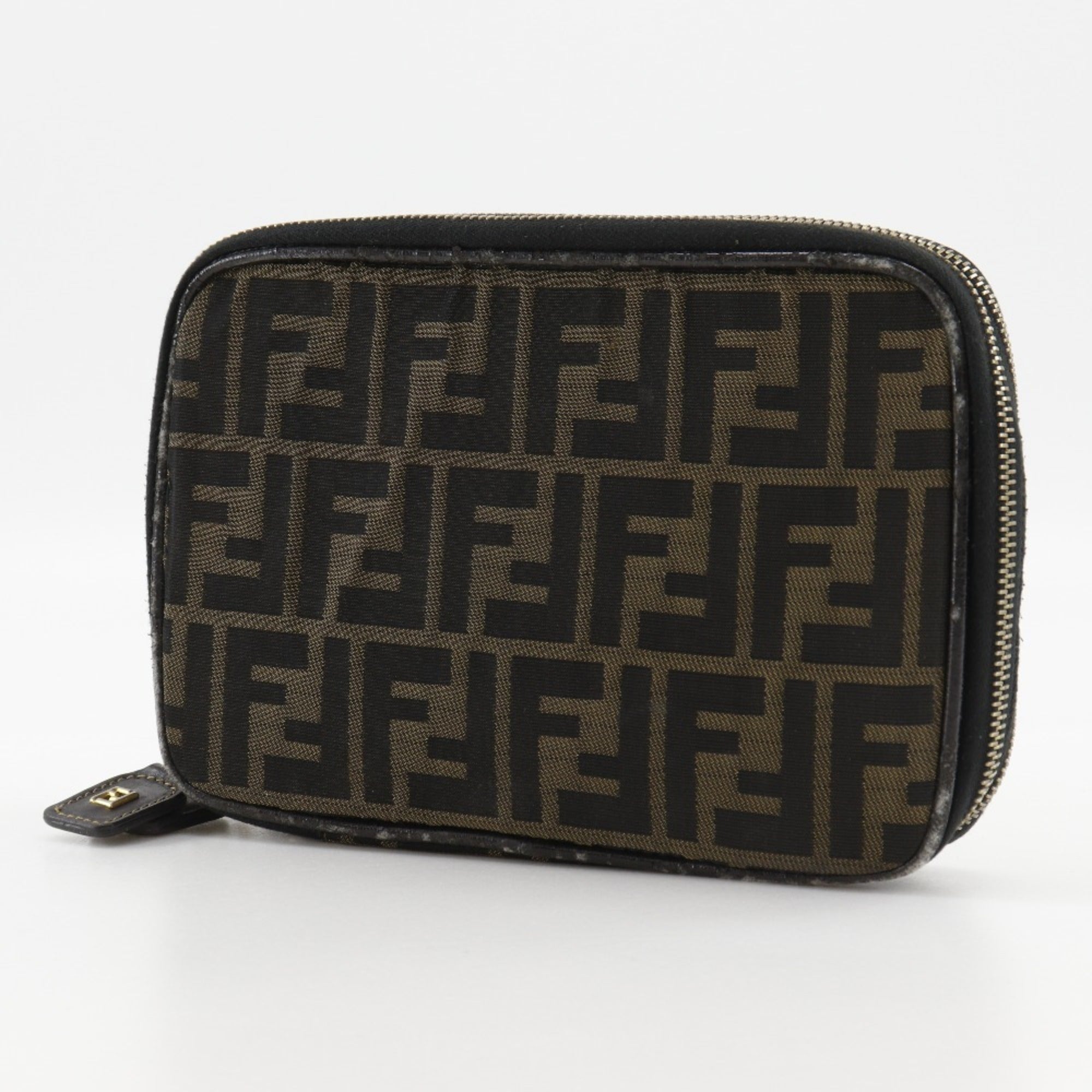Fendi Brown Nylon Canvas Pouch (Pre-Owned)