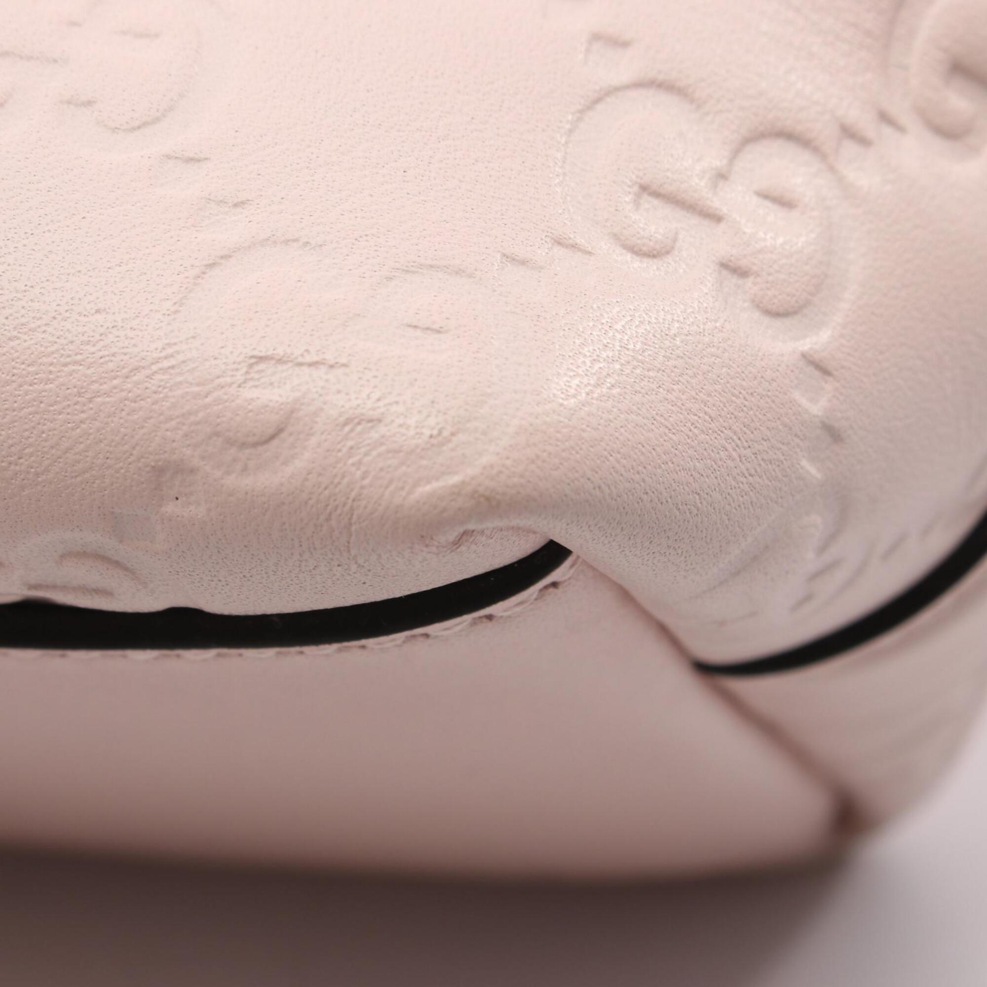 Gucci Pink Leather Handbag Tote Bag (Pre-Owned)