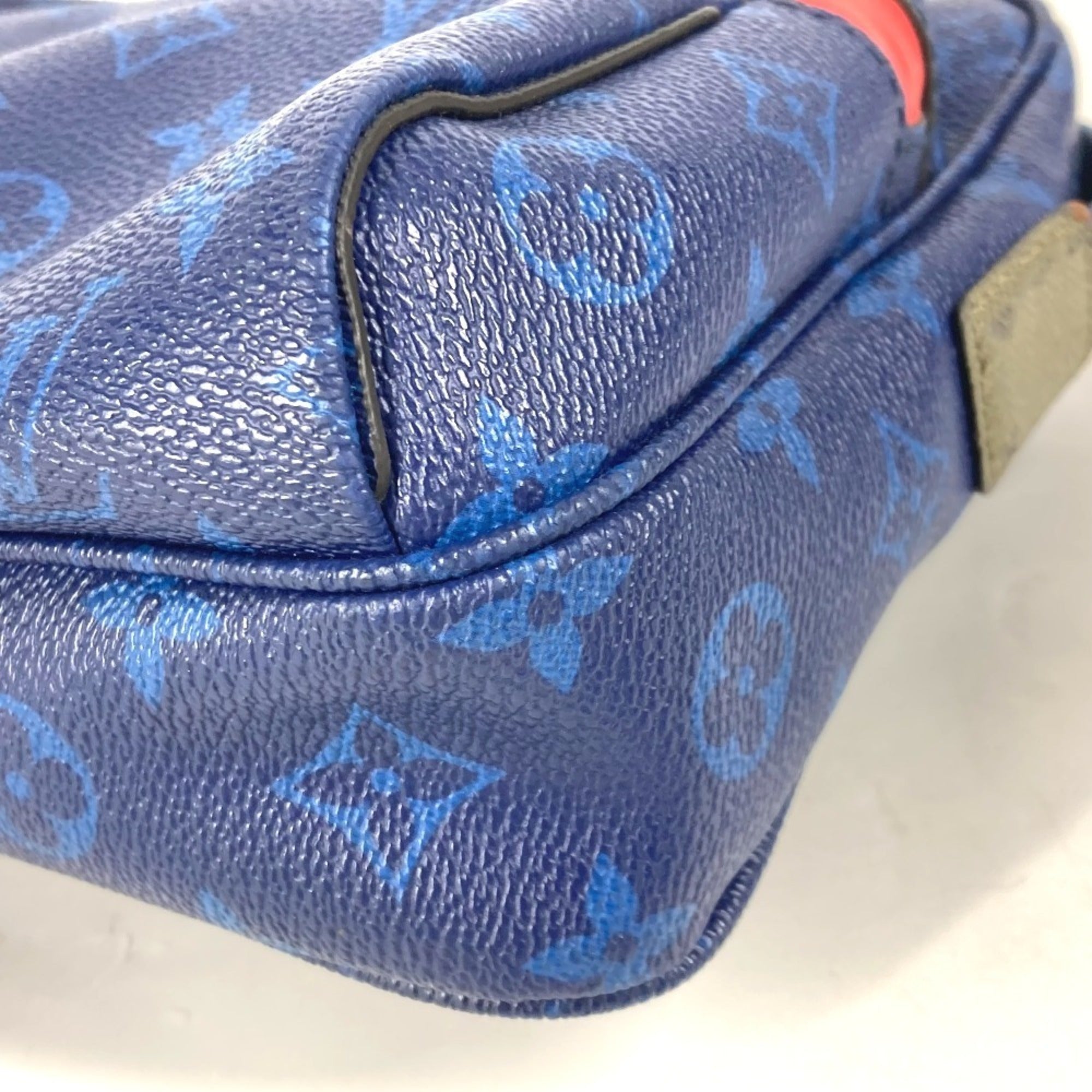 Louis Vuitton Blue Green Red Color Monogram Canvas Shoulder Bag (Pre-Owned)