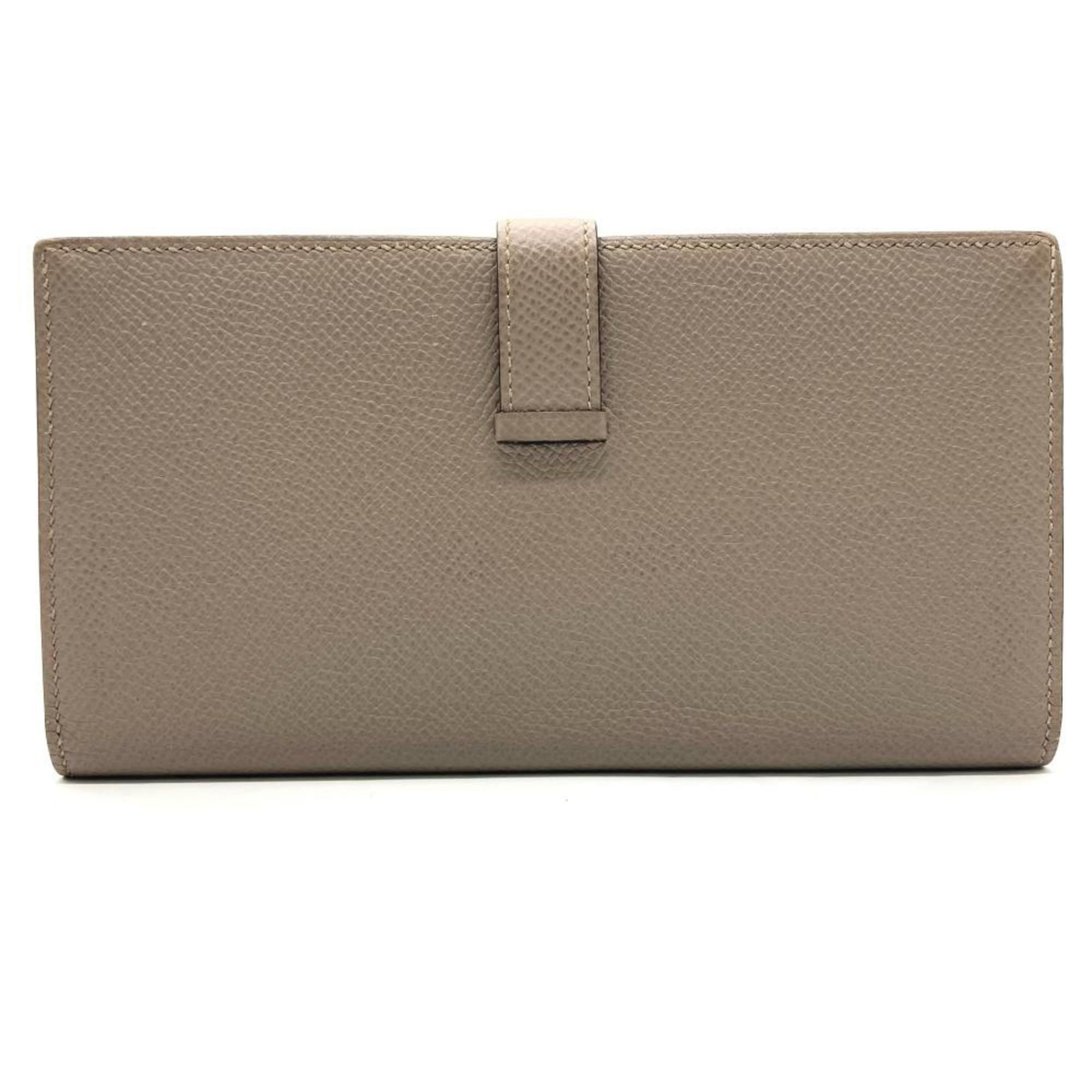 Hermes Gray Epsom Leather Long Wallet (Bi-Fold) (Pre-Owned)