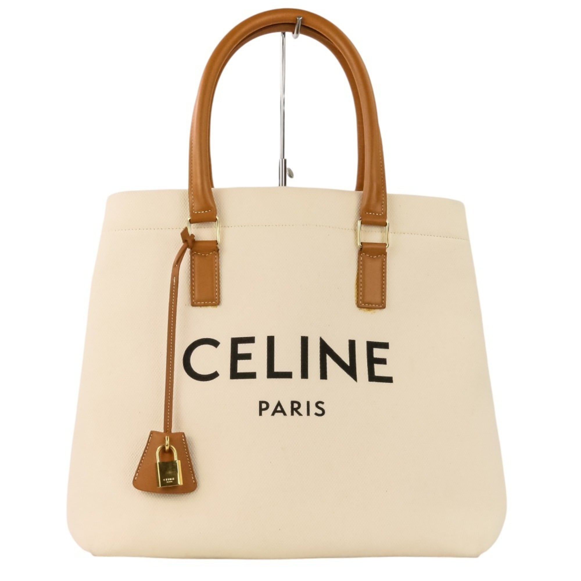 Celine White Handbag Tote Bag (Pre-Owned)