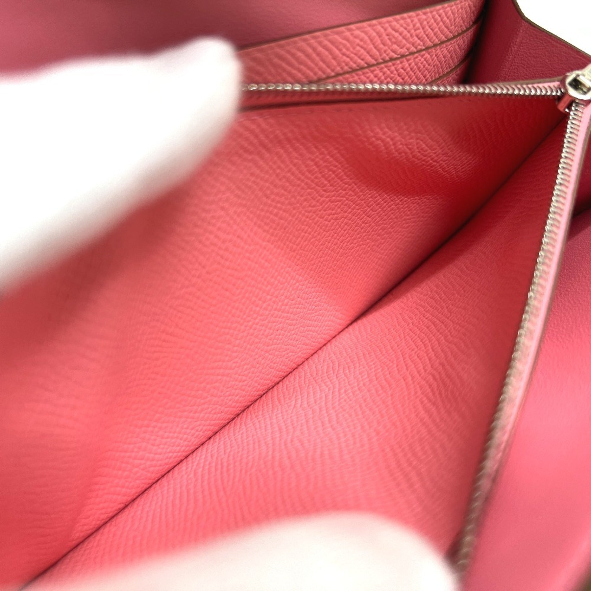 Hermes Pink Rose Confetti Epsom Leather Chain/Shoulder Wallet (Pre-Owned)