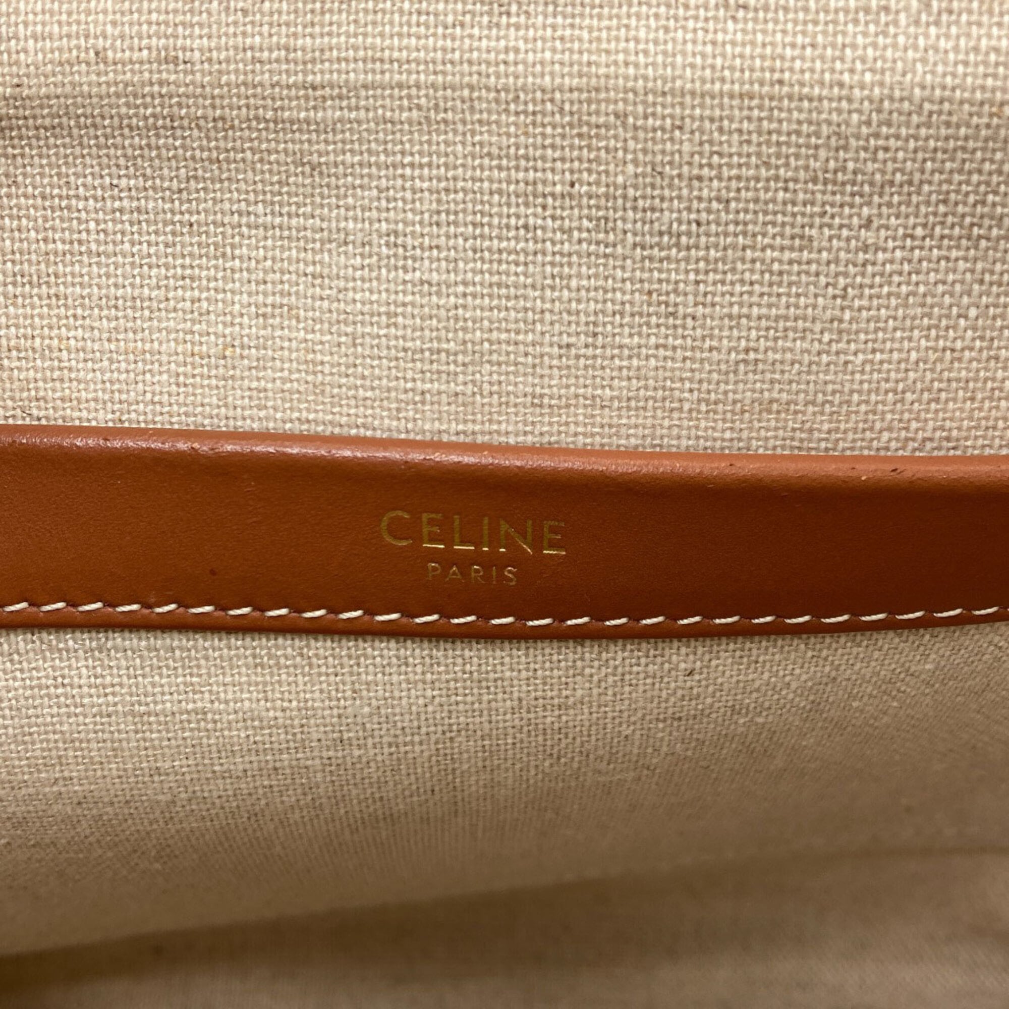 Celine Beige Canvas Handbag (Pre-Owned)