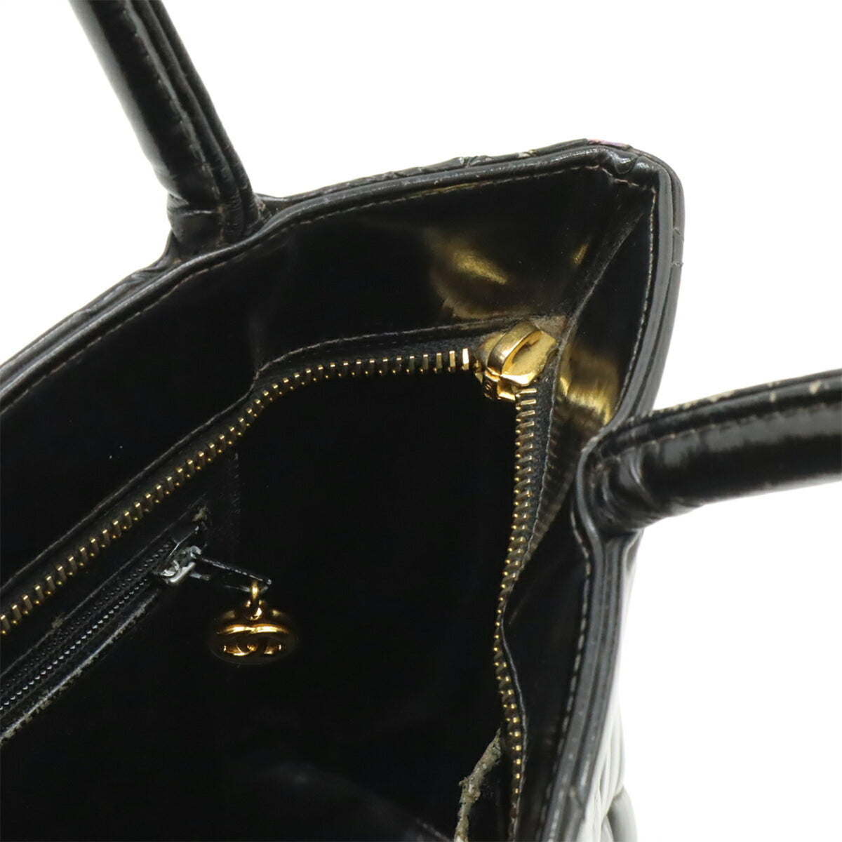 Chanel Black Patent Leather Shoulder Bag Tote Bag (Pre-Owned)