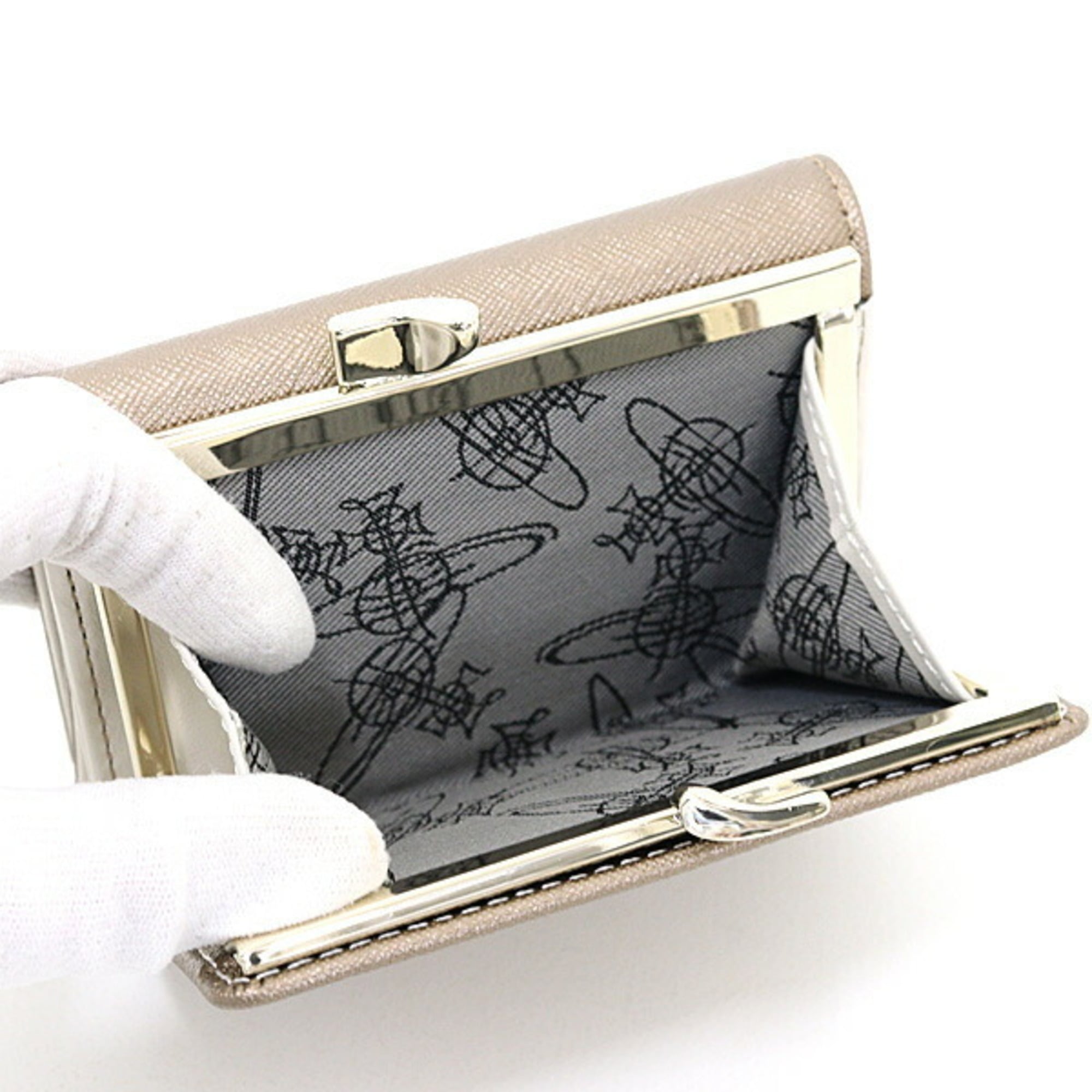 Vivienne Westwood Gold Leather Wallet (Tri-Fold) (Pre-Owned)