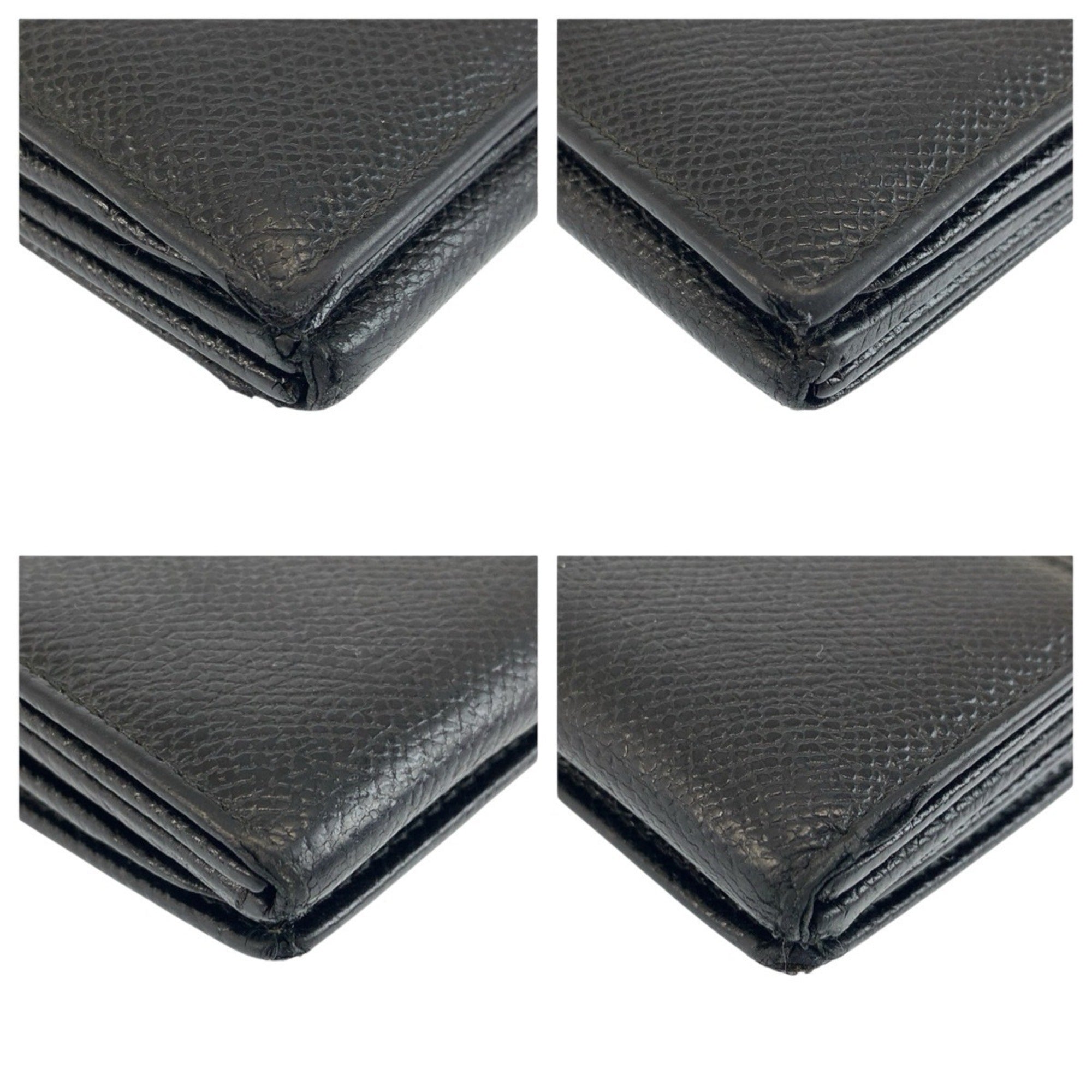 Bvlgari Black Leather Long Wallet (Bi-Fold) (Pre-Owned)