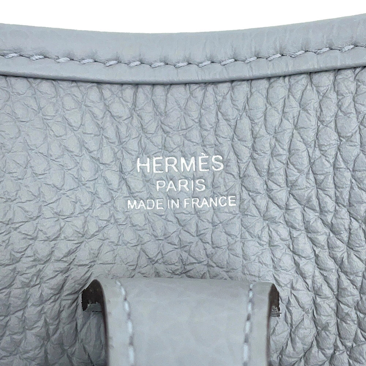 Hermes Gray Taurillon Clemence Leather Shoulder Bag (Pre-Owned)