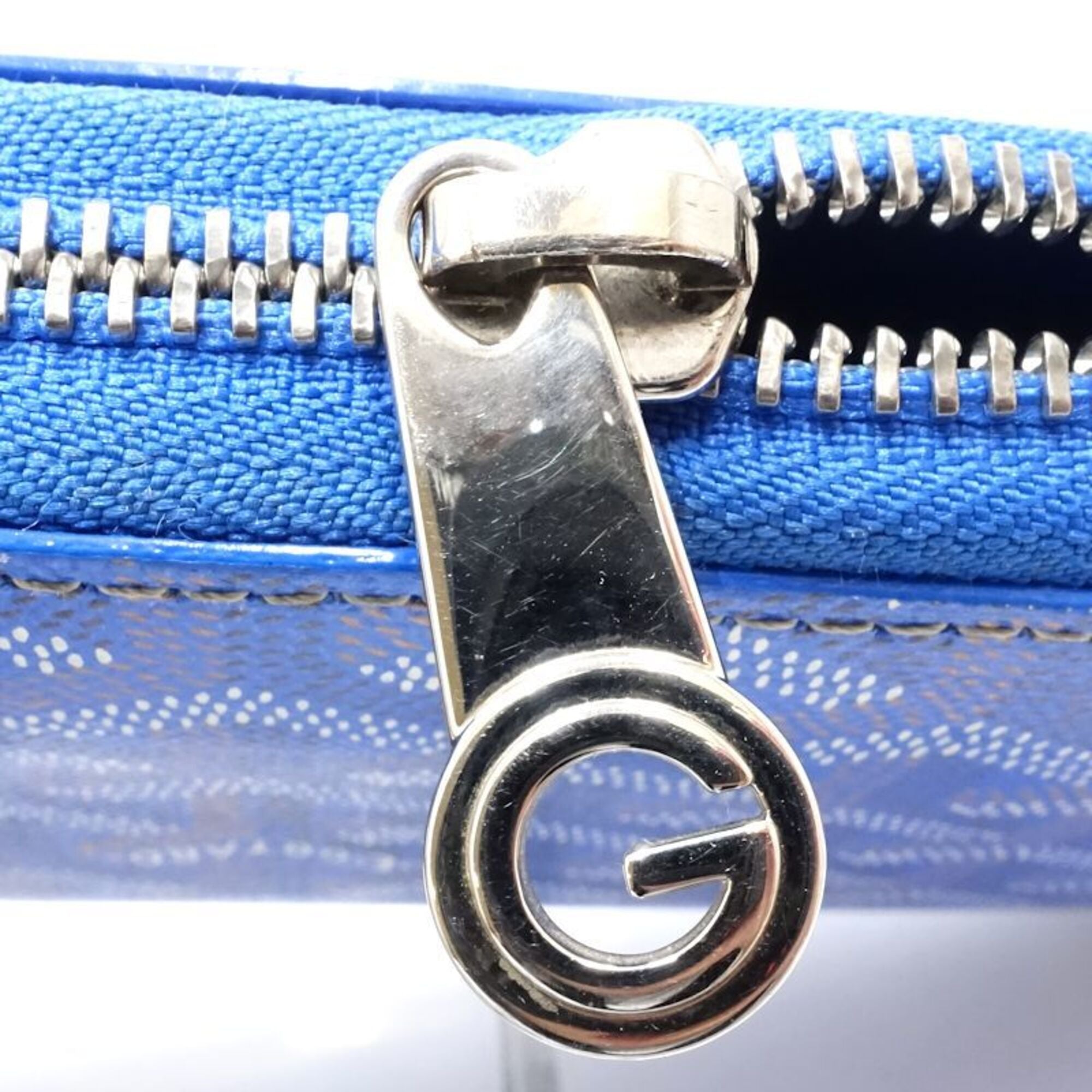 Goyard Sky Blue Leather Long Wallet (Bi-Fold) (Pre-Owned)