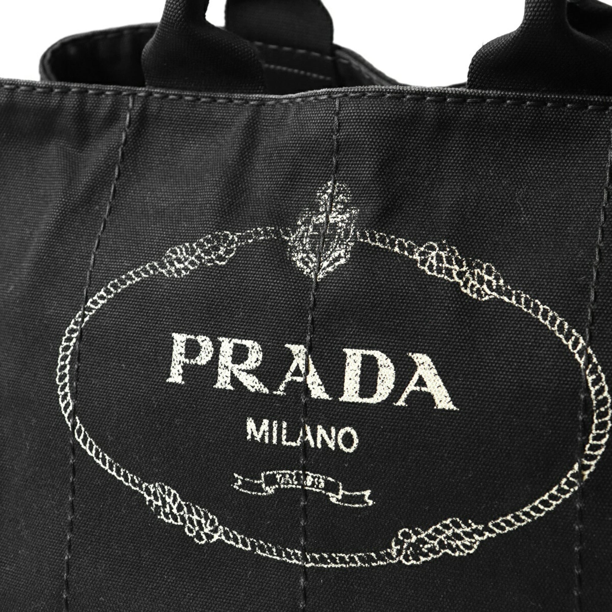 Prada Black Canvas Tote Bag (Pre-Owned)