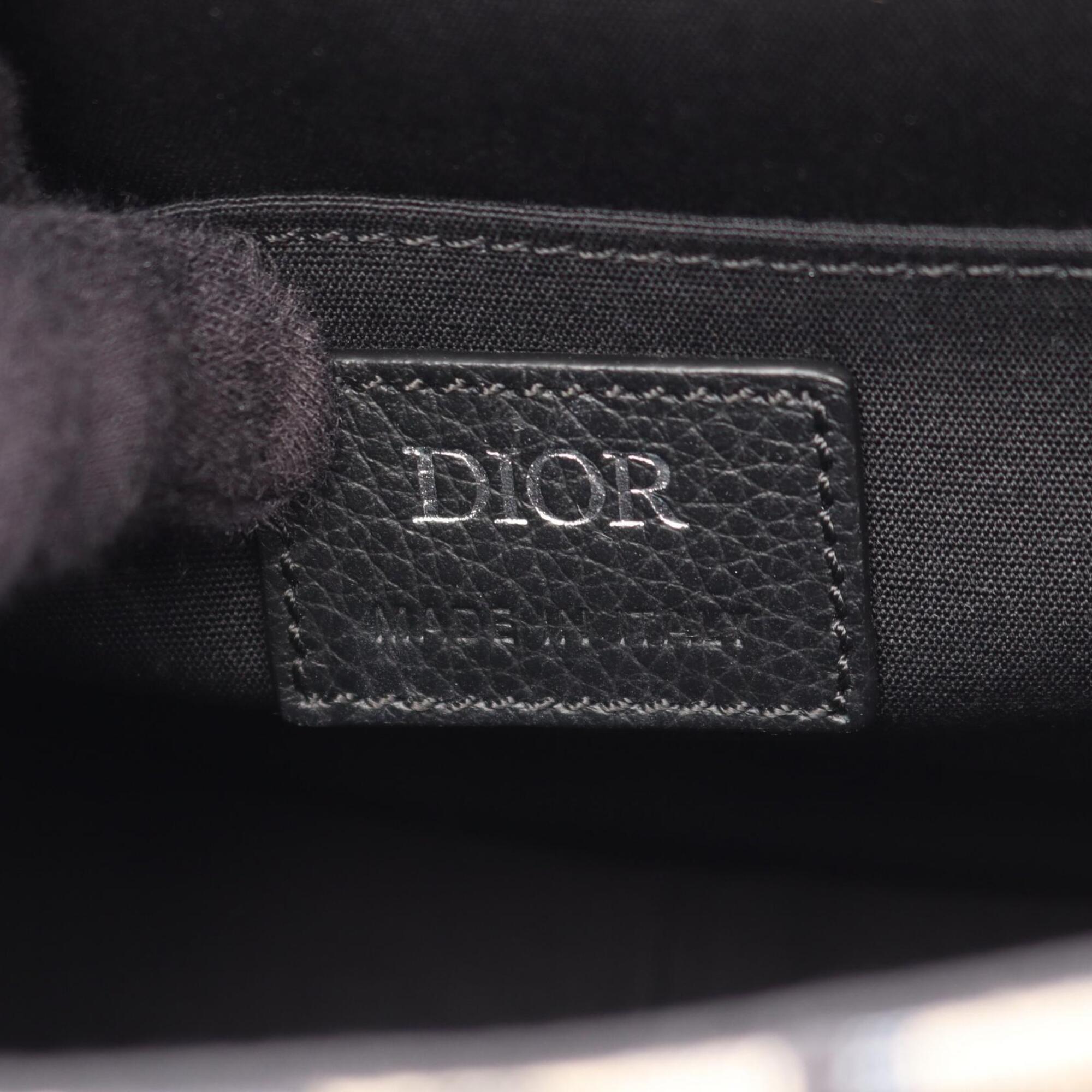 Christian Dior Beige Navy Canvas Handbag Shoulder Bag (Pre-Owned)
