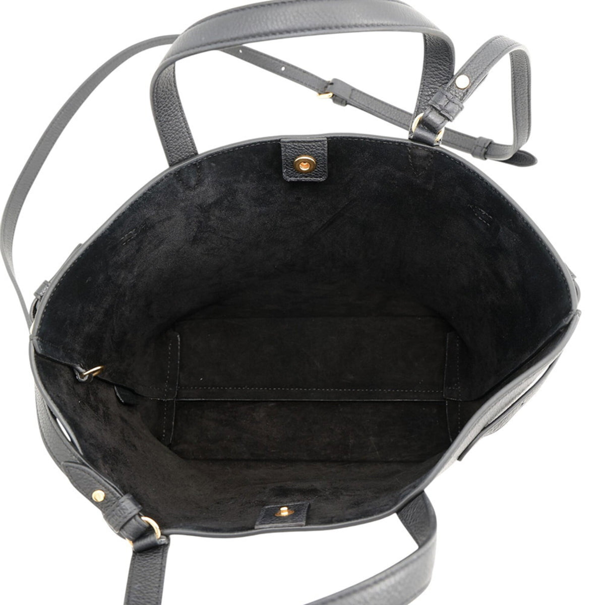 Celine Cabas Black Leather Handbag Shoulder Bag (Pre-Owned)