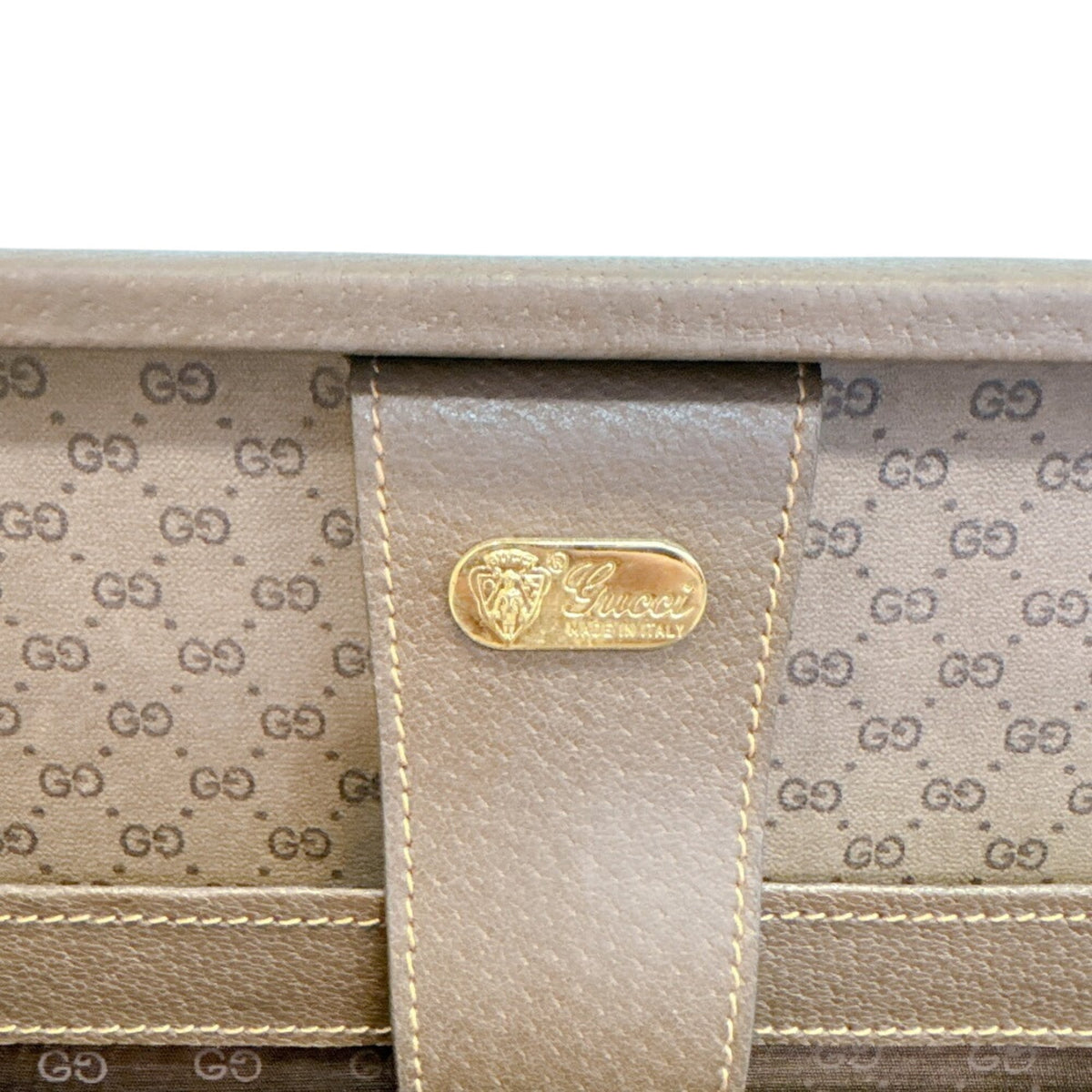 Gucci Brown Leather Attaché Case Handbag (Pre-Owned)